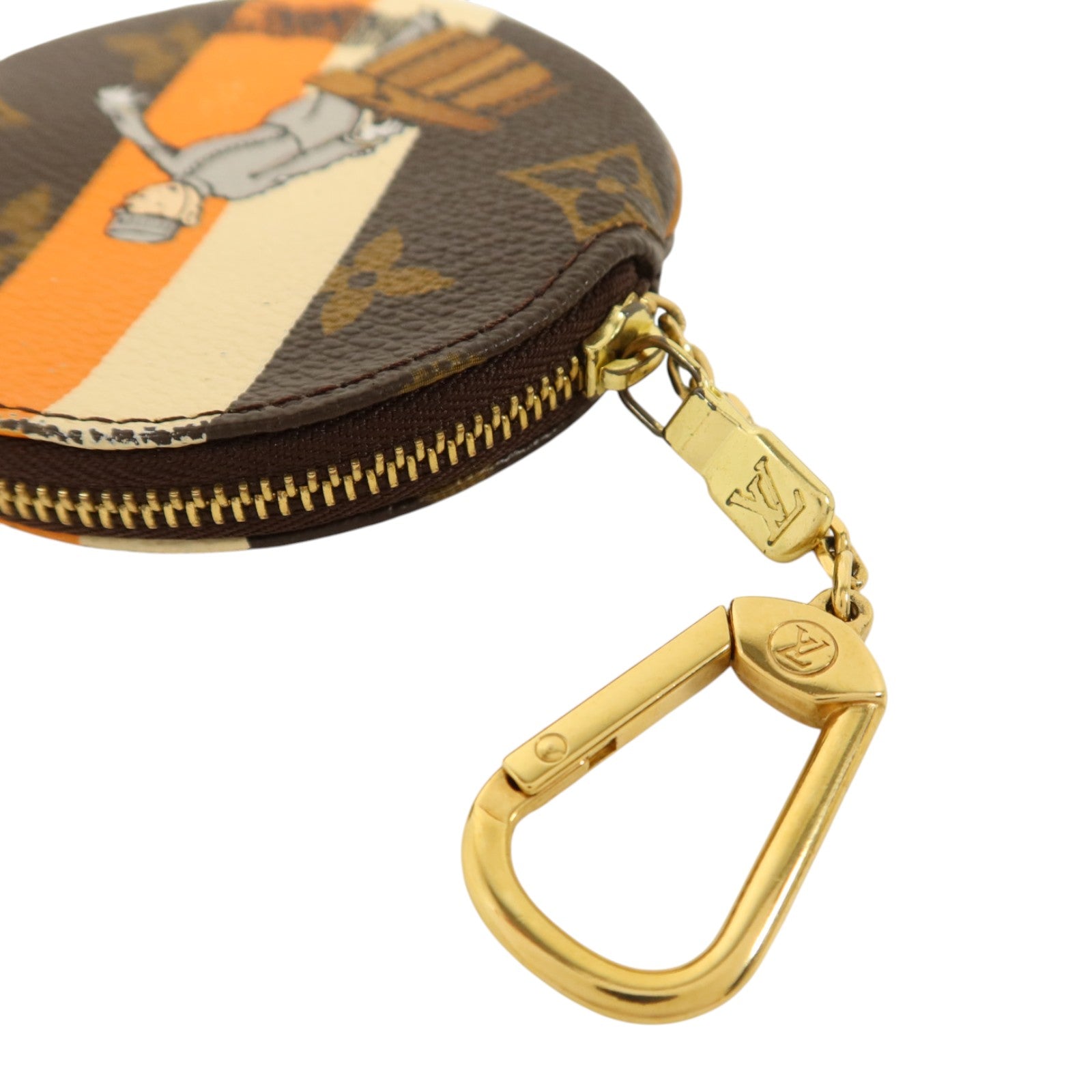 LOUIS VUITTON Monogram Groom Coins Case金扣零錢包