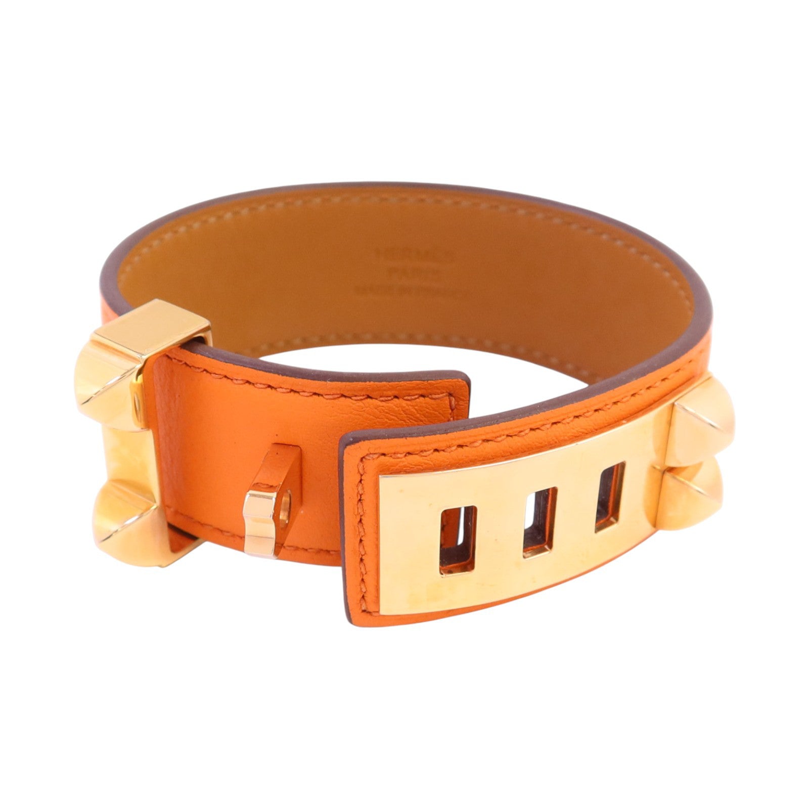 HERMES 【激減優惠】Swift皮革Collier De Chien 24 Bracelet金扣手鏈