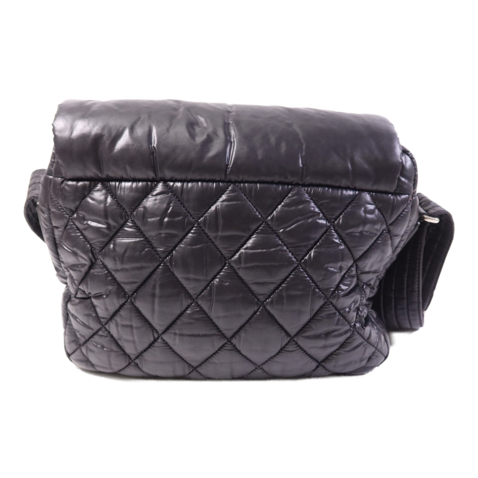 CHANEL 尼龍Coco Cocoon銀扣肩背袋