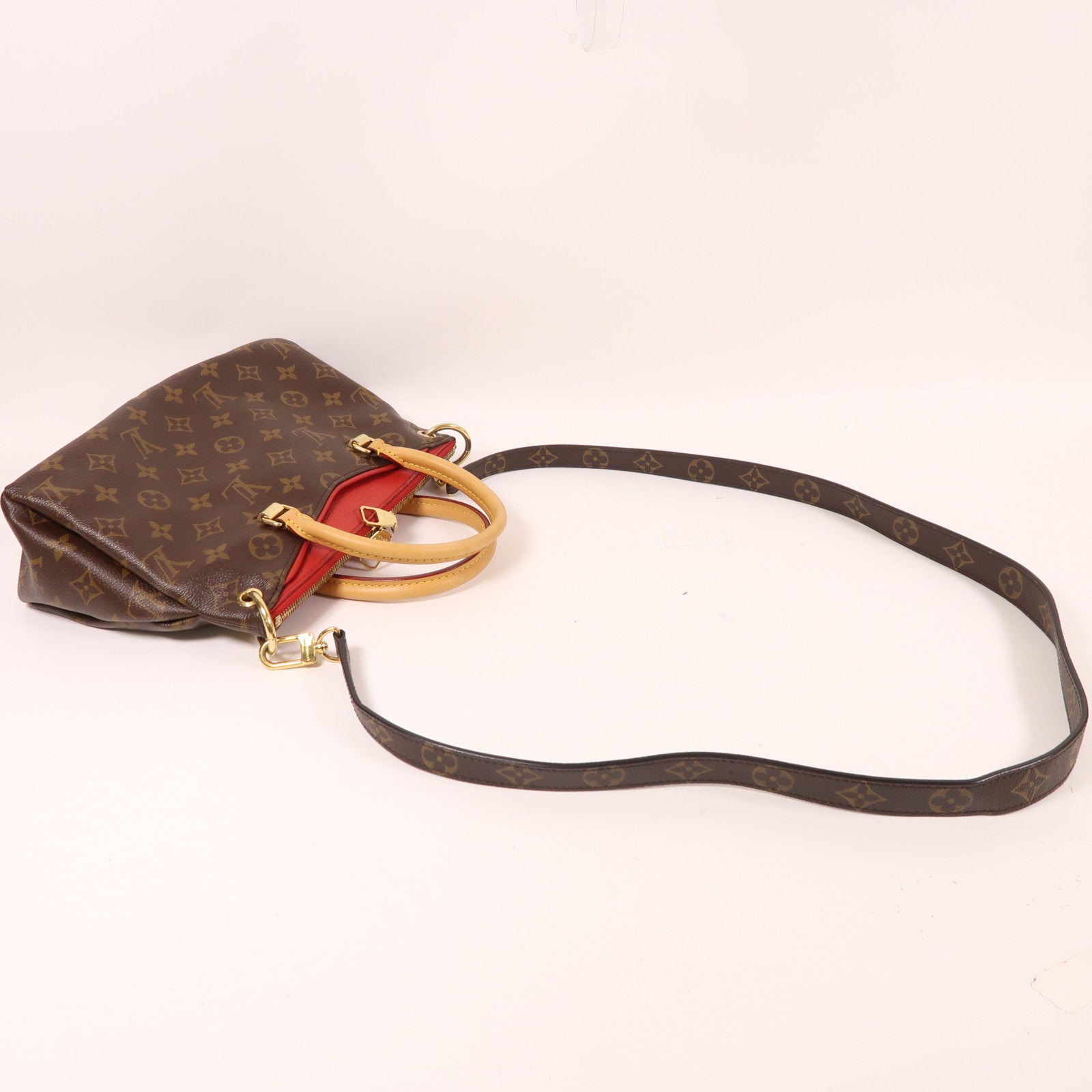 LOUIS VUITTON Monogram Pallas BB金扣手挽肩背兩用袋