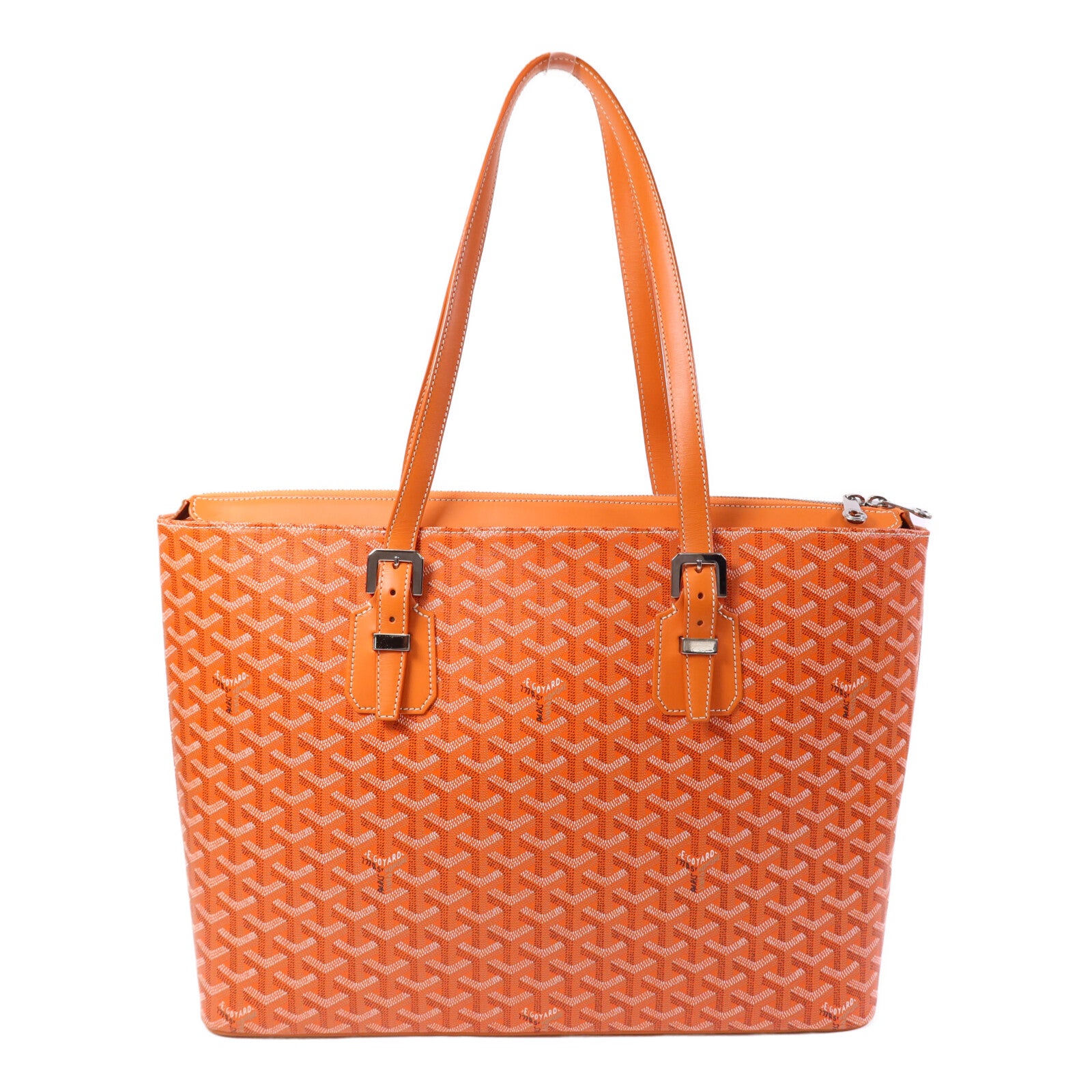 GOYARD 塗層帆布Sac Marie Galante GM銀扣手挽袋