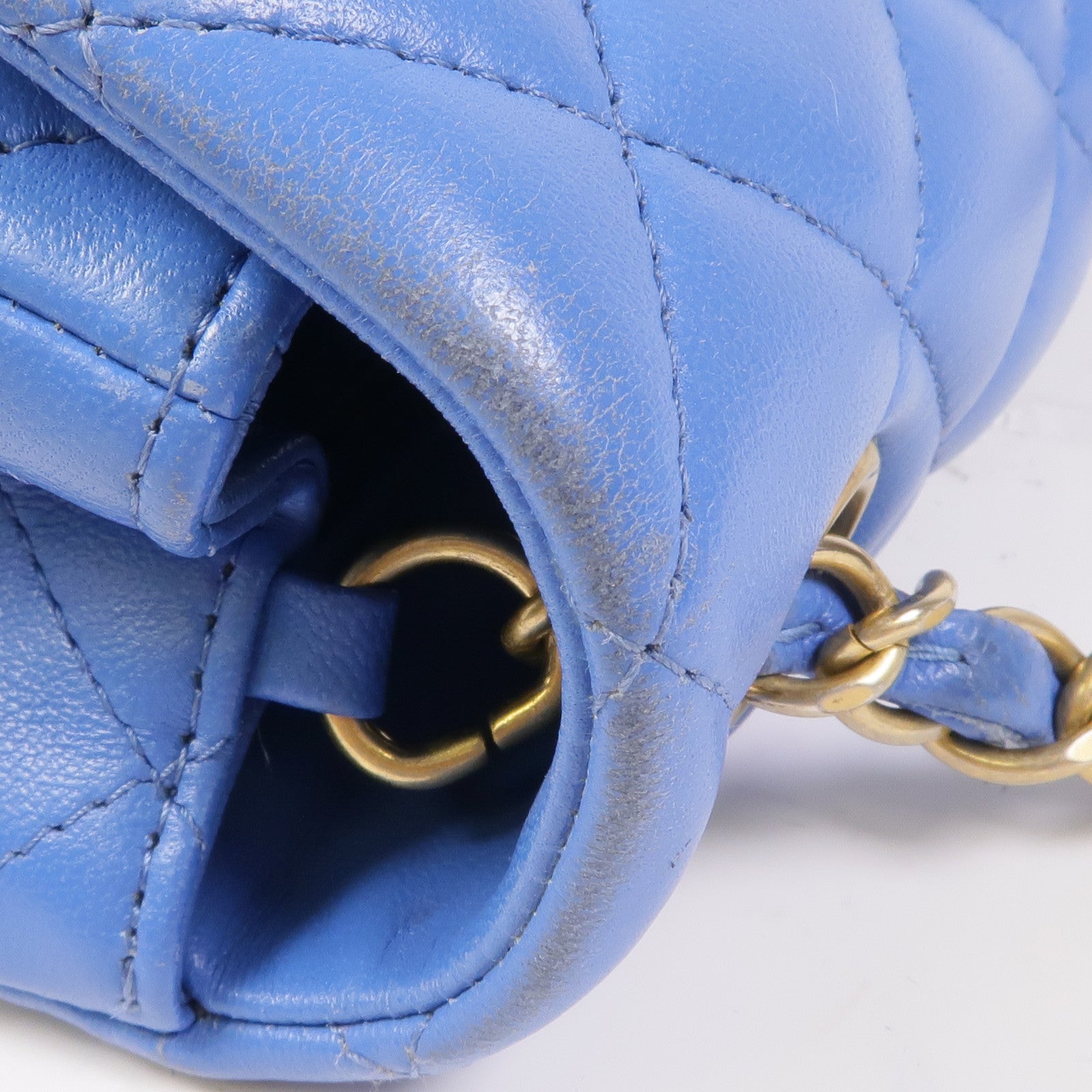 CHANEL 羊皮皮革Mini Classic 20金扣鏈帶肩背袋