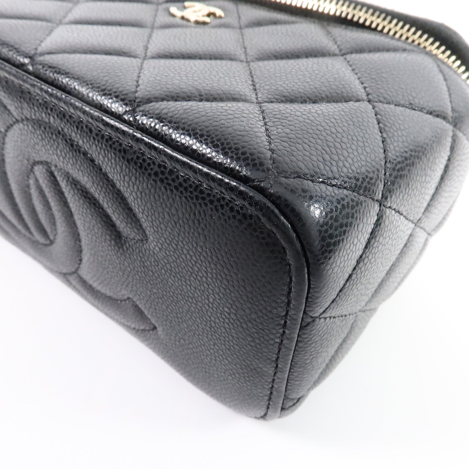 CHANEL 牛皮皮革Vanity Case鏈帶肩背袋