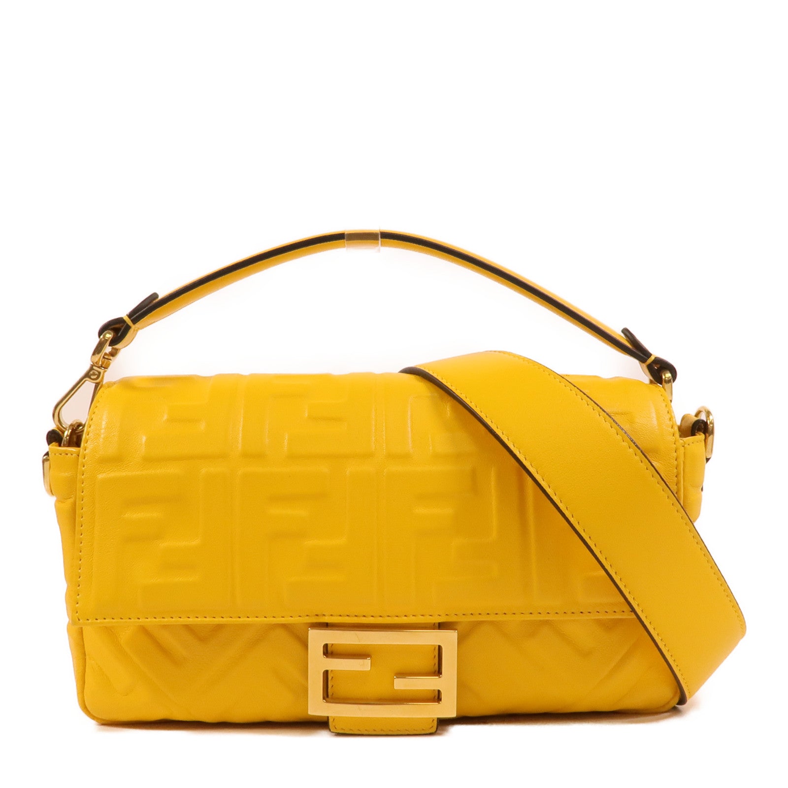 FENDI 牛皮皮革Baguette手挽肩背兩用袋