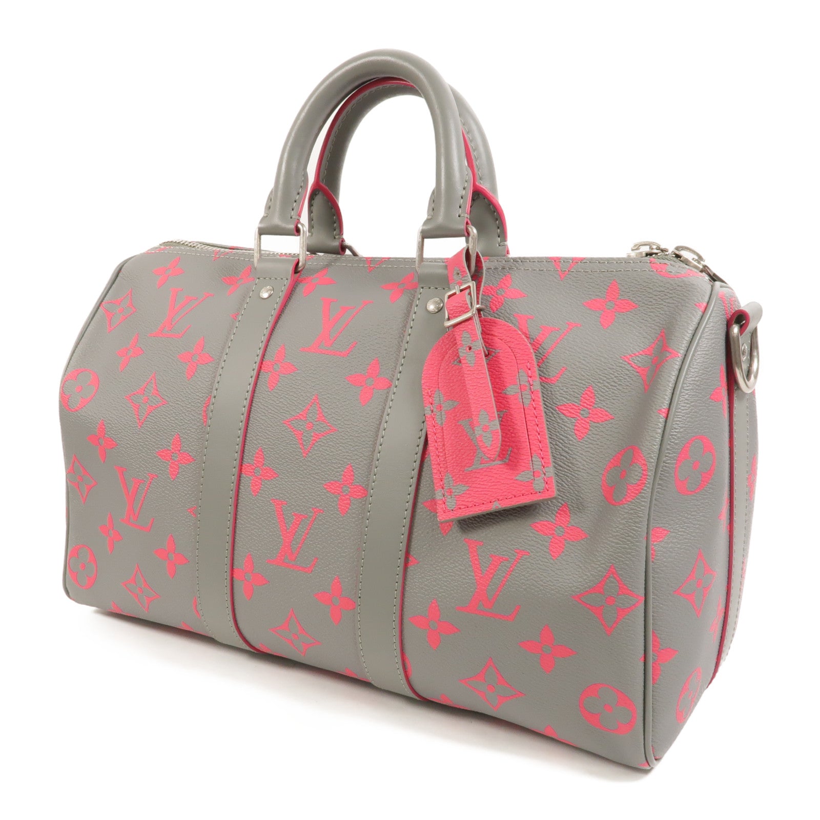 LOUIS VUITTON Monogram Glow Keepall Bandouliere 35手挽肩背兩用袋