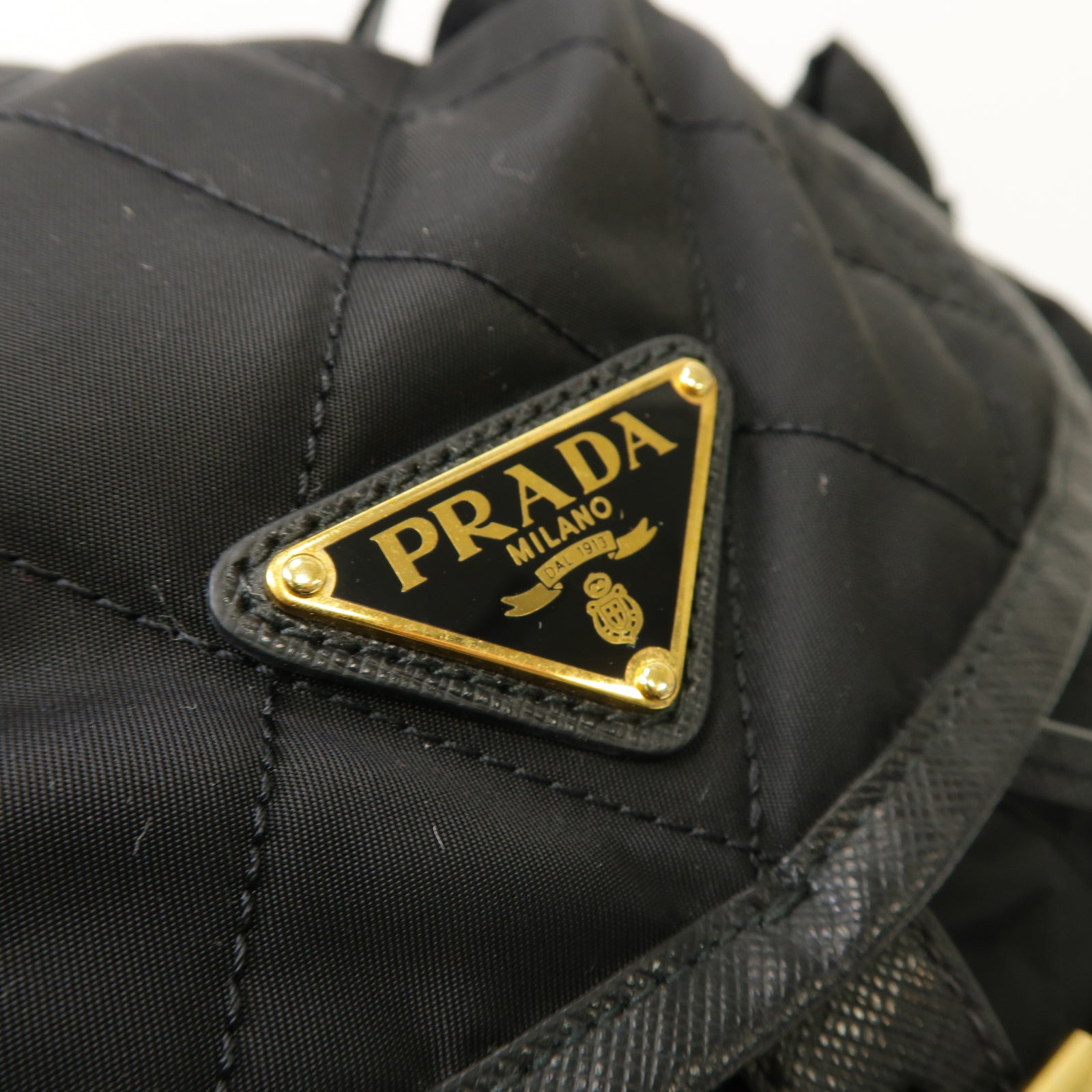 PRADA 尼龍Backpack金扣背包黒色