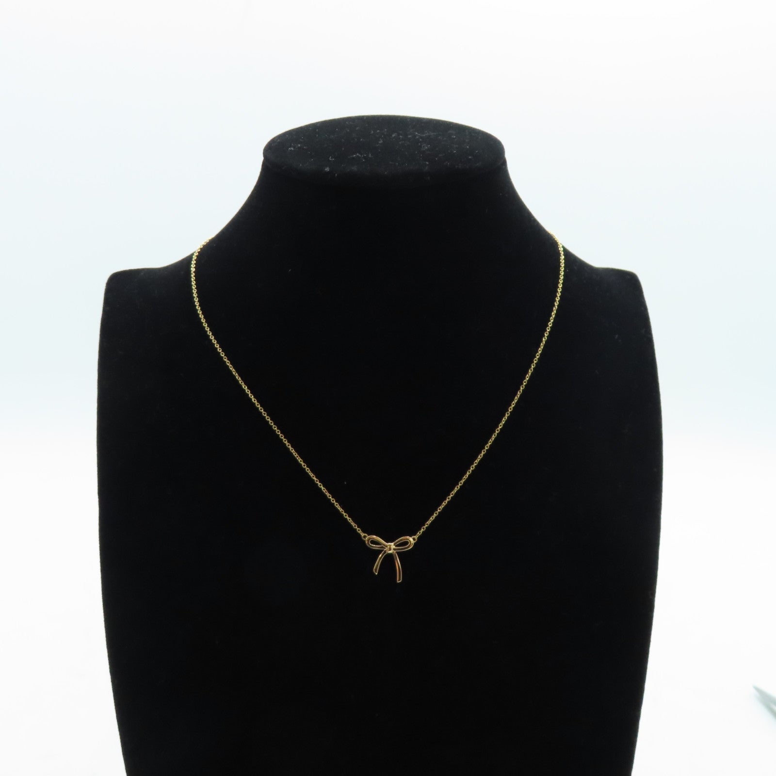 TIFFANY＆CO 【激減優惠】18K玫瑰金Bow Necklace項鍊