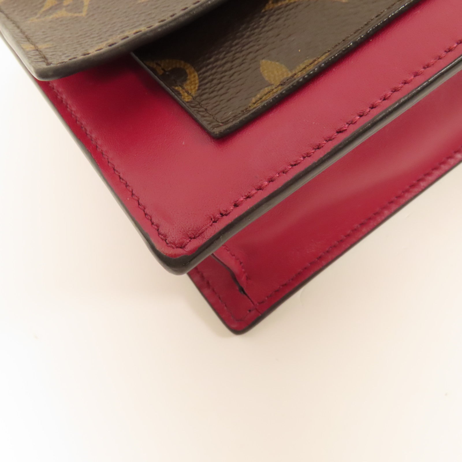 LOUIS VUITTON Monogram Portefeuille Flore金扣鏈帶肩背袋