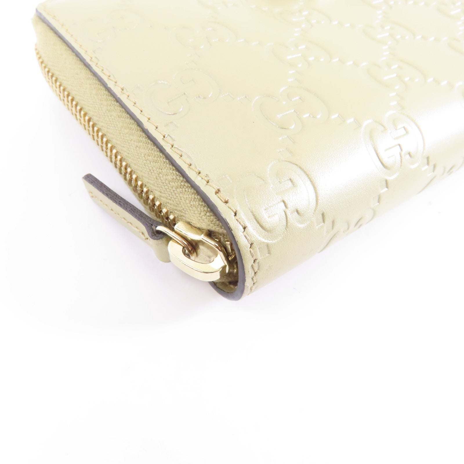 GUCCI 牛皮皮革金扣Long Wallet長錢包金色