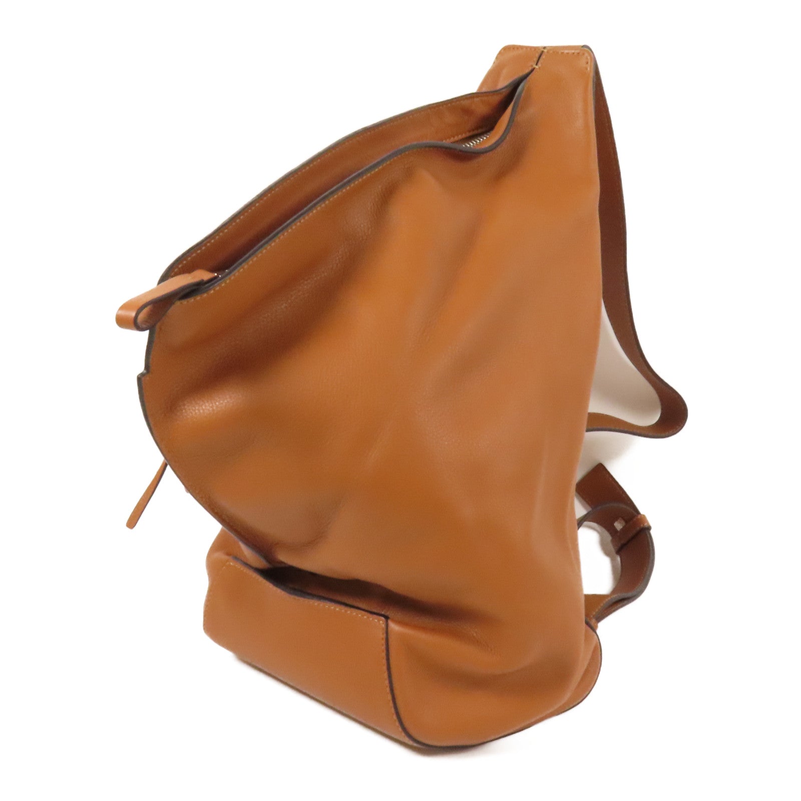 LOEWE 牛皮皮革Anton Bag銀扣肩背袋