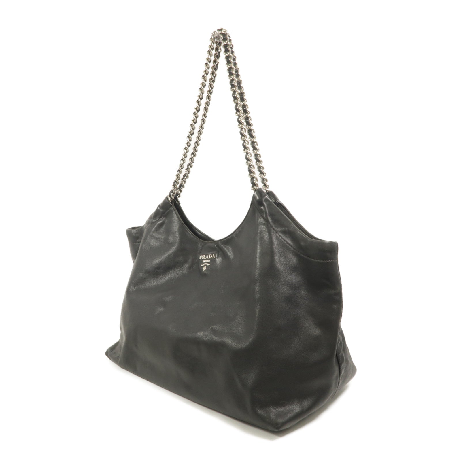 PRADA 牛皮皮革Shoulder Bag鏈帶肩背袋