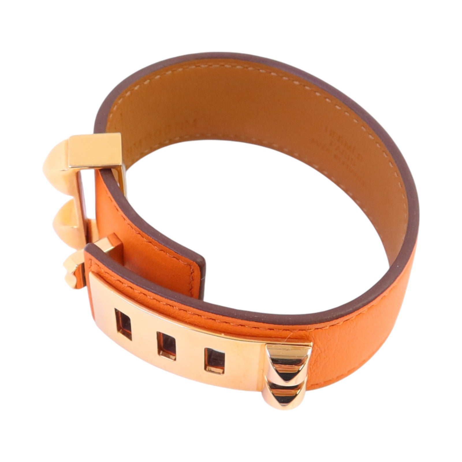 HERMES 【激減優惠】Swift皮革Collier De Chien 24 Bracelet金扣手鏈