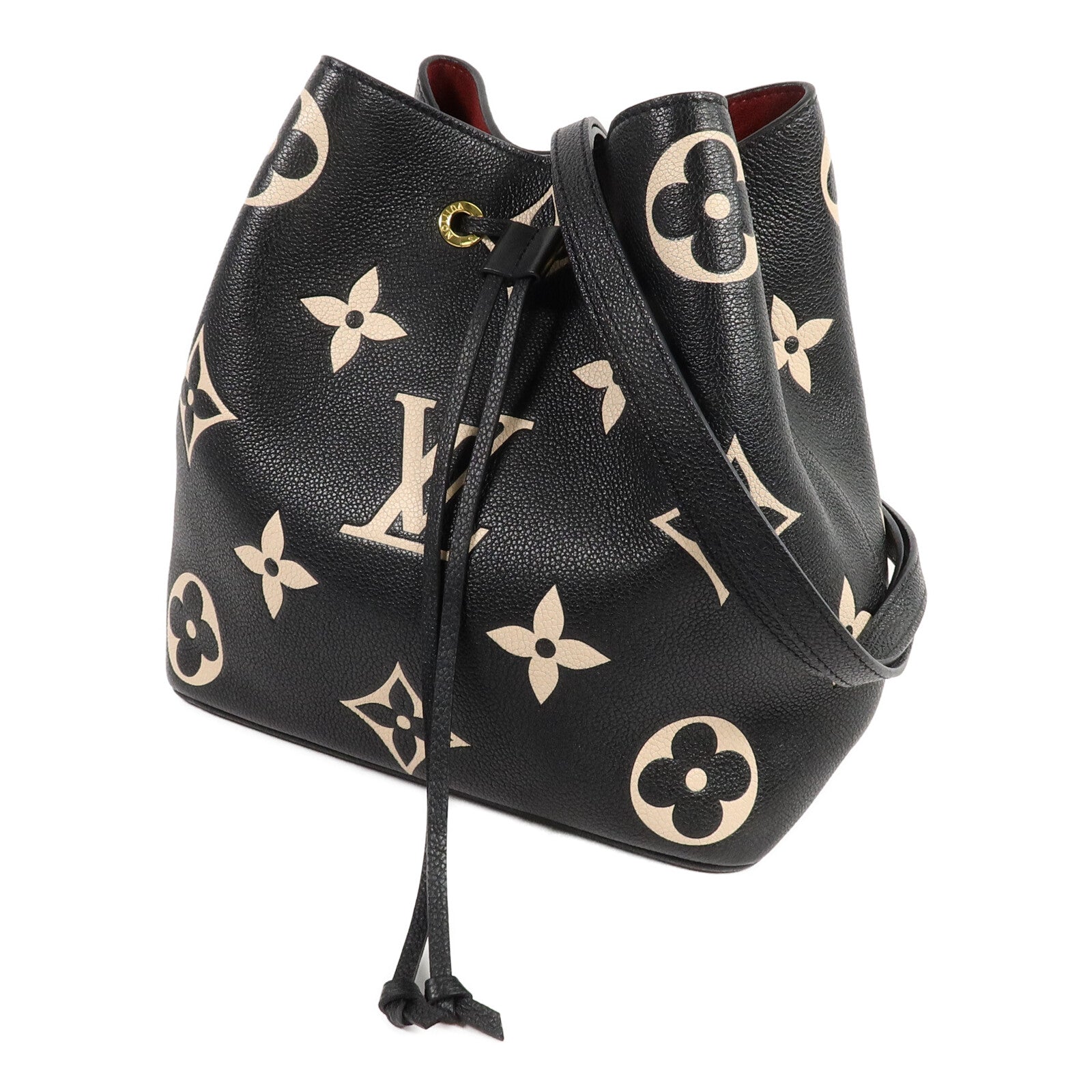 LOUIS VUITTON Monogram Empreinte Bicolor Neo Noe MM金扣手挽肩背兩用袋