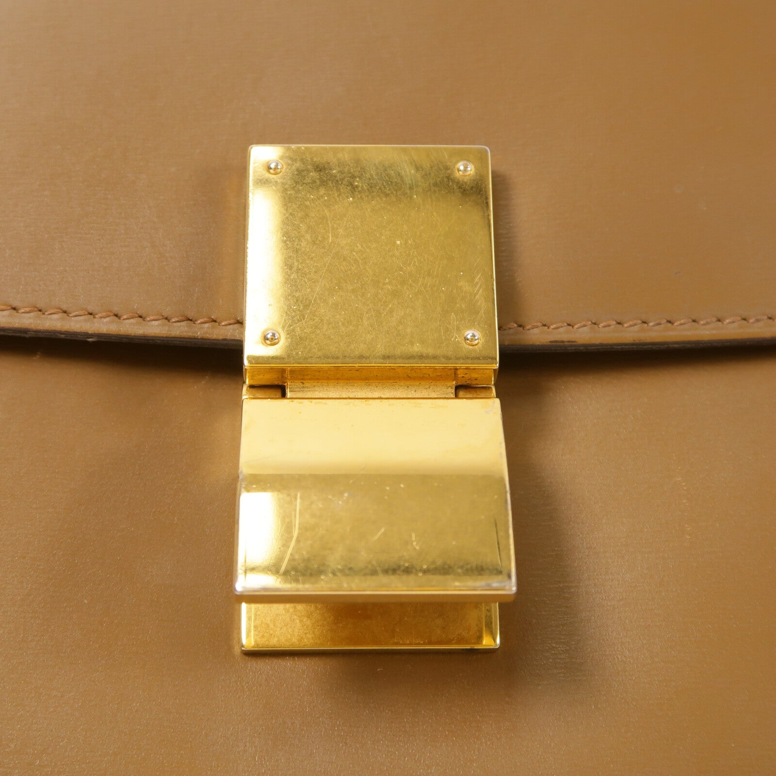 CELINE 牛皮皮革Classic Box金扣肩背袋