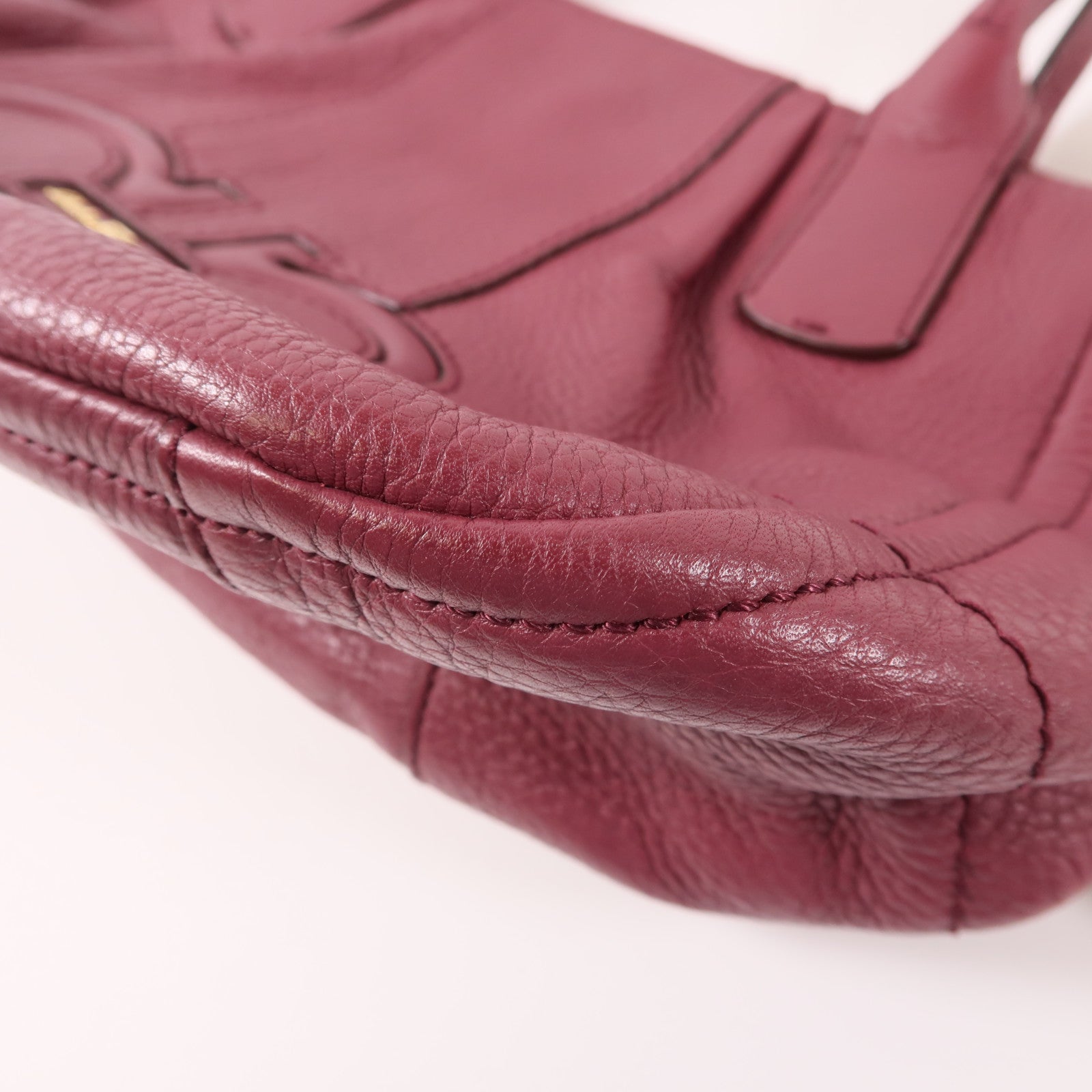 SALVATORE FERRAGAMO GHW 2 Way Shoulder Hand Bag Calfskin Leather Red