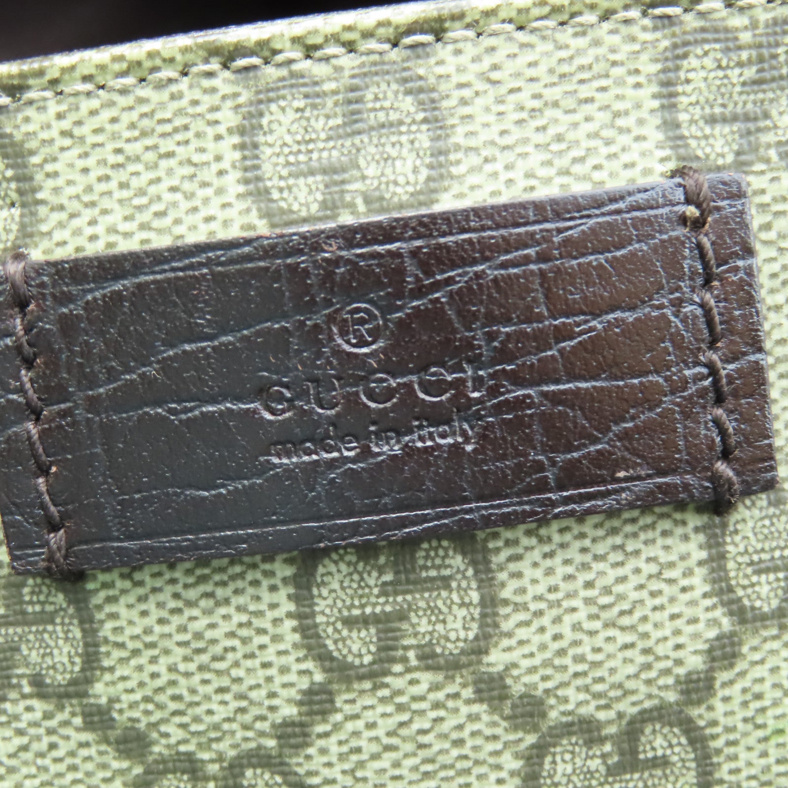 GUCCI 【激減優惠】塗層帆布Shoulder Bag銀扣肩背袋啡色
