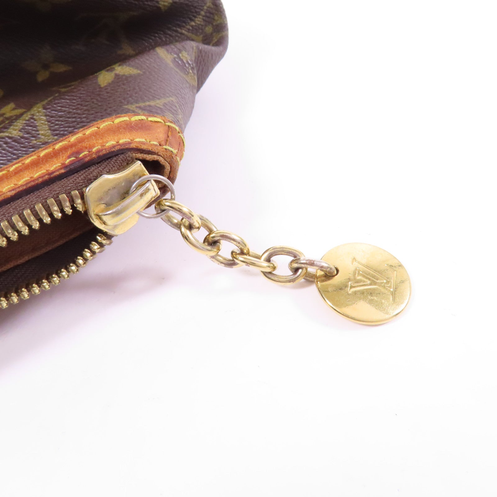 LOUIS VUITTON Monogram Tivoli GM金扣肩背袋棕色