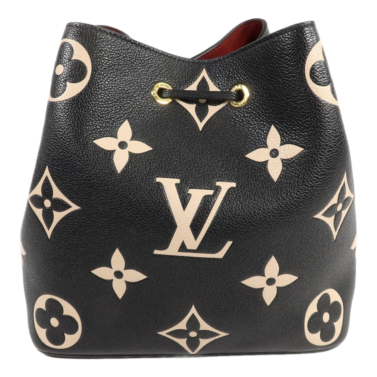 LOUIS VUITTON Monogram Empreinte Bicolor Neo Noe MM金扣手挽肩背兩用袋