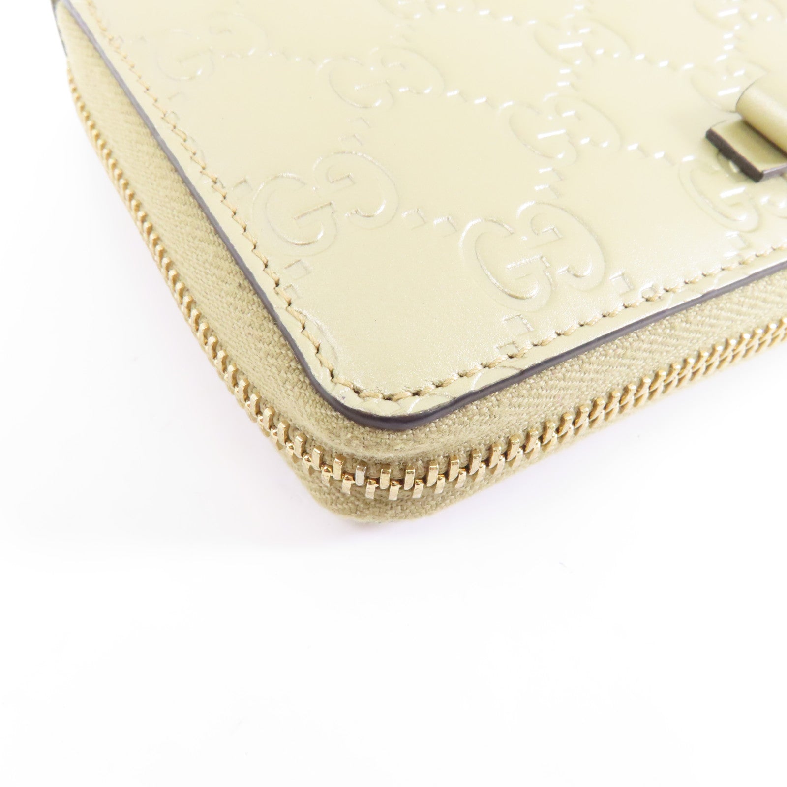 GUCCI 牛皮皮革金扣Long Wallet長錢包金色