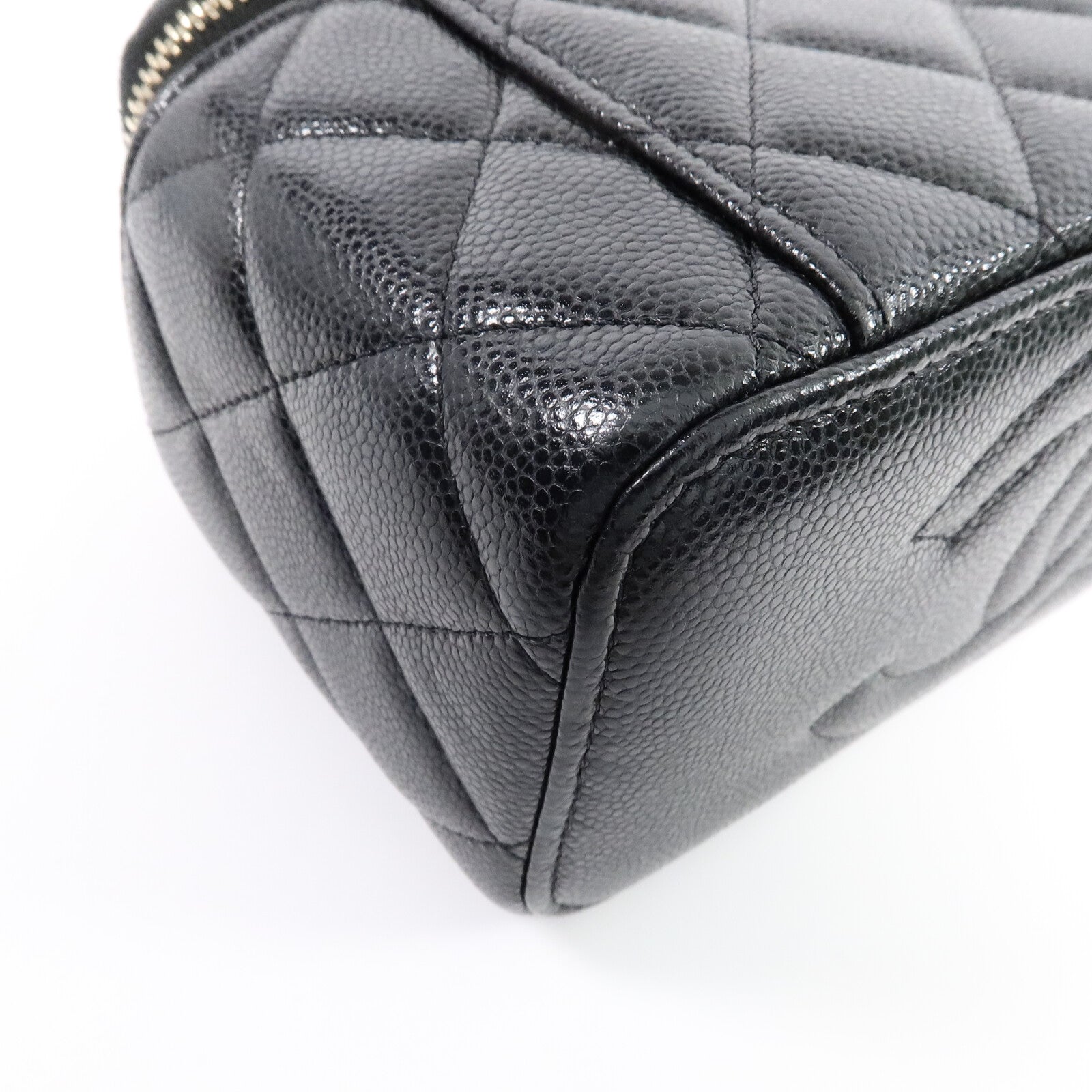 CHANEL 牛皮皮革Vanity Case鏈帶肩背袋