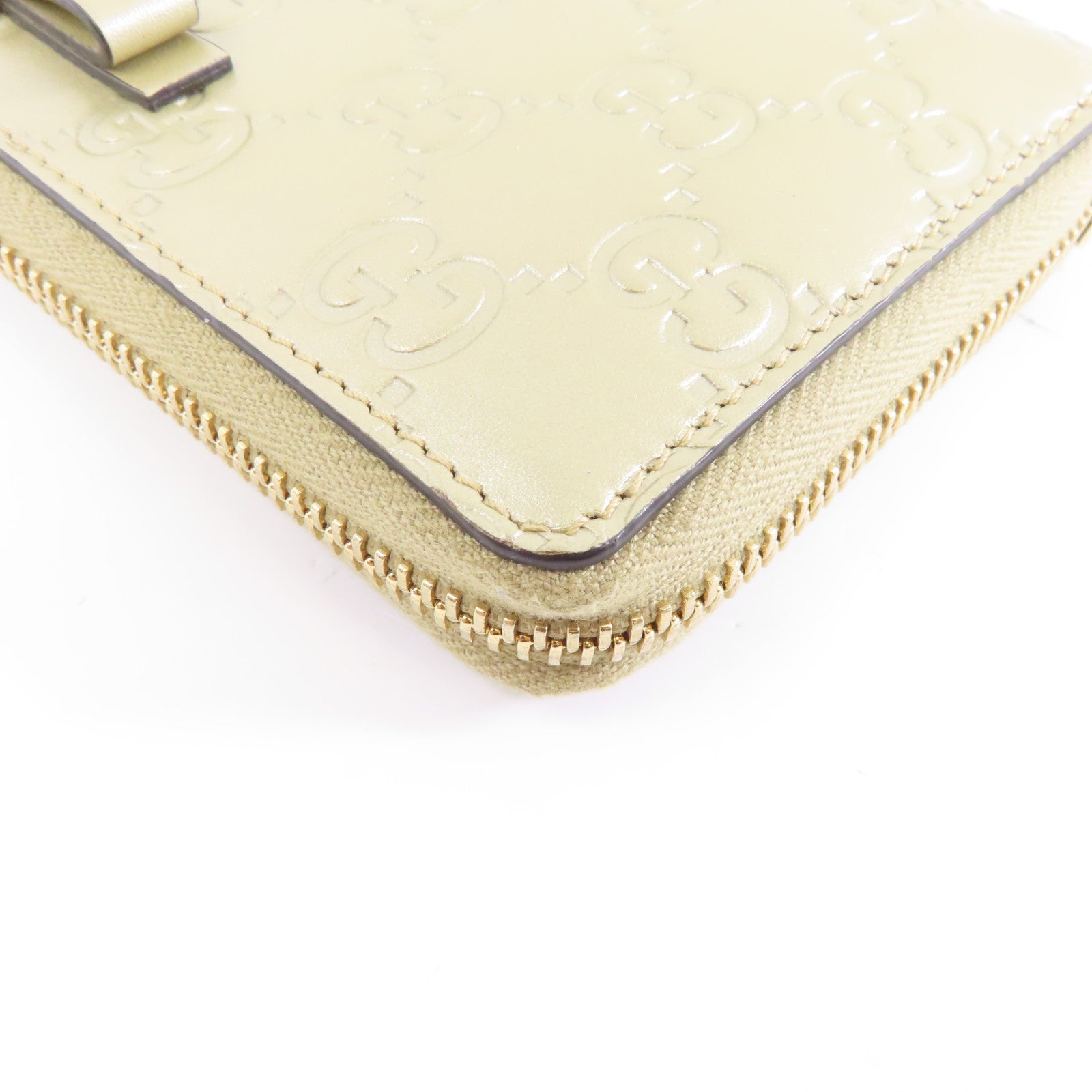 GUCCI 牛皮皮革金扣Long Wallet長錢包金色