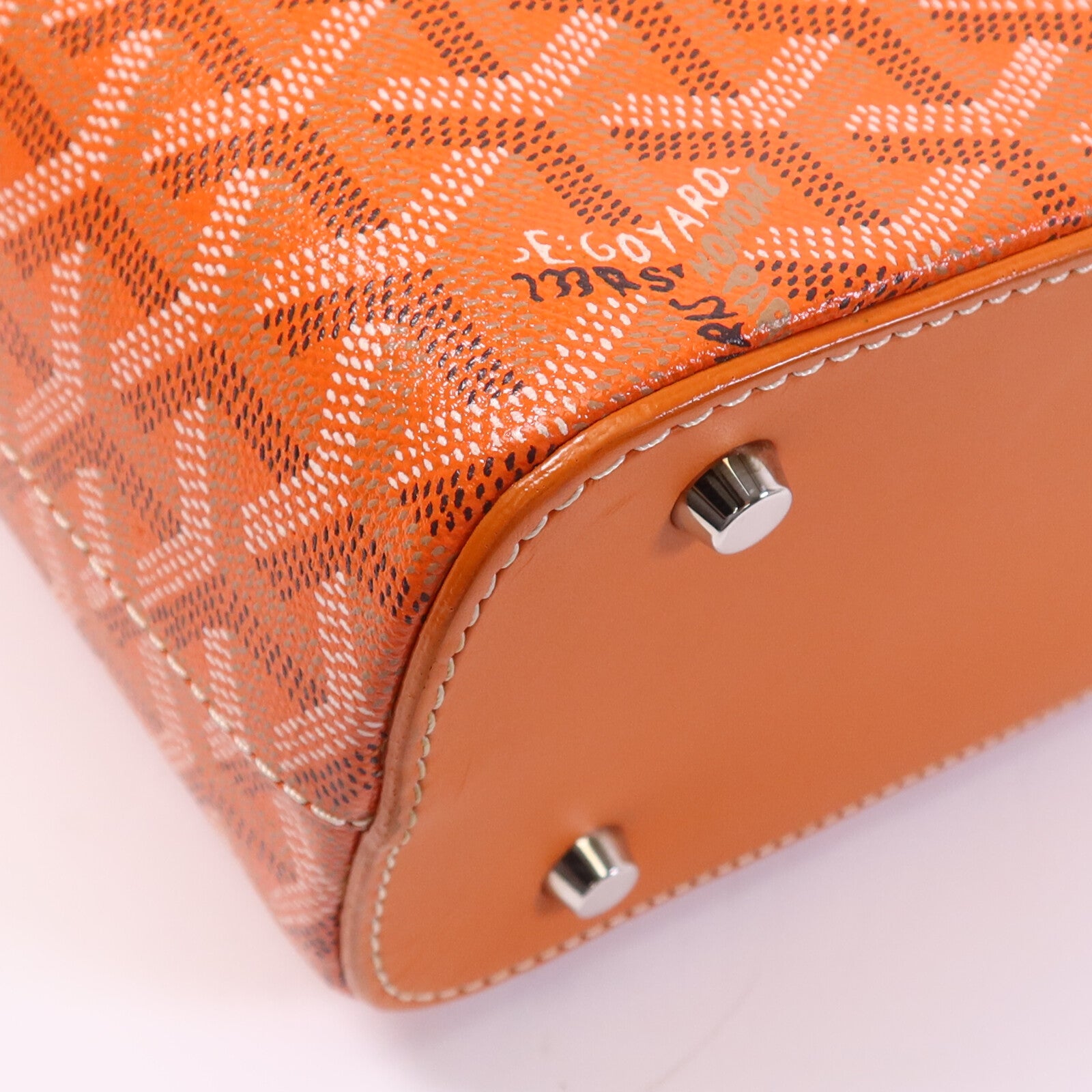 GOYARD 塗層帆布Sac Marie Galante GM銀扣手挽袋