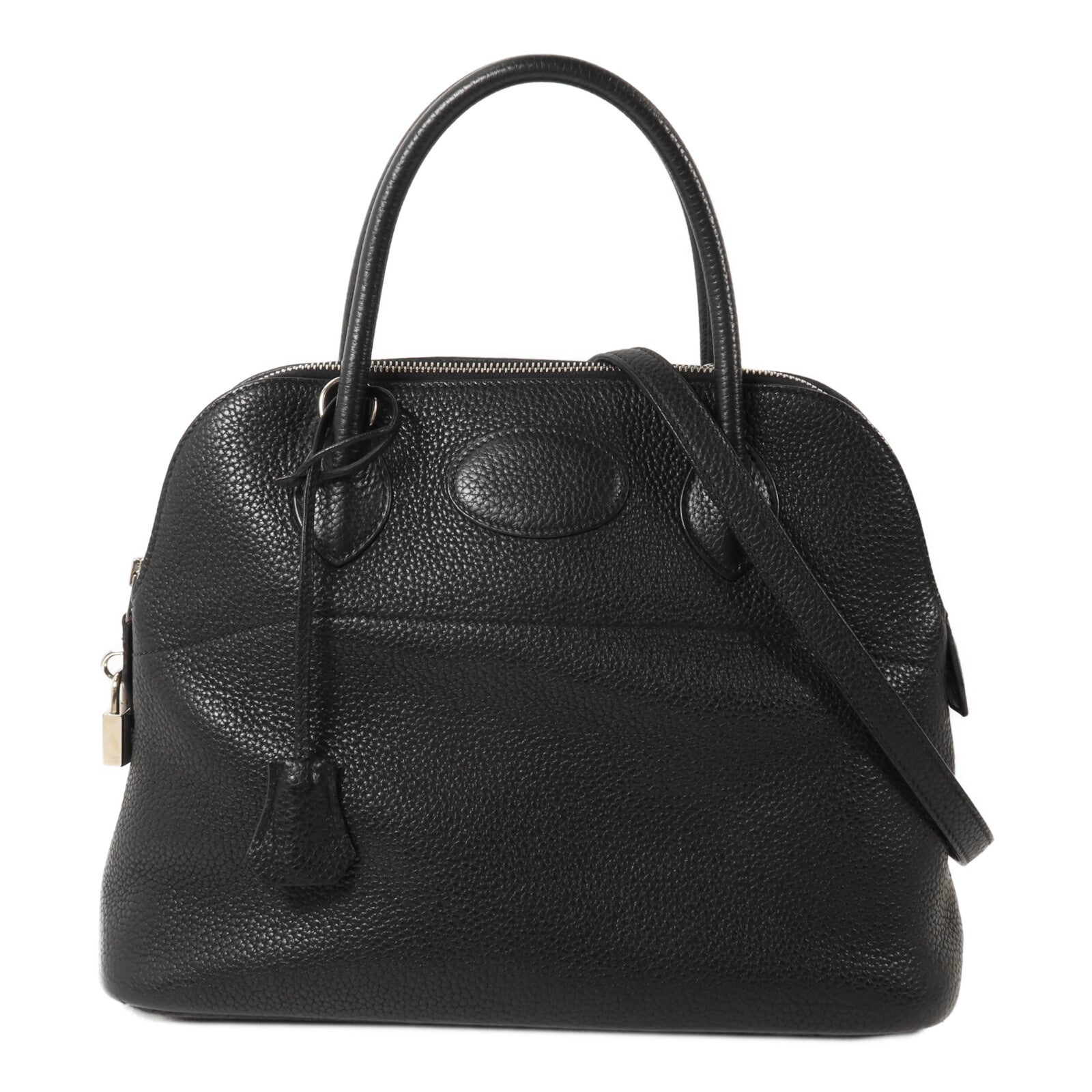 HERMES Clemence皮革Bolide 31手挽袋Noir