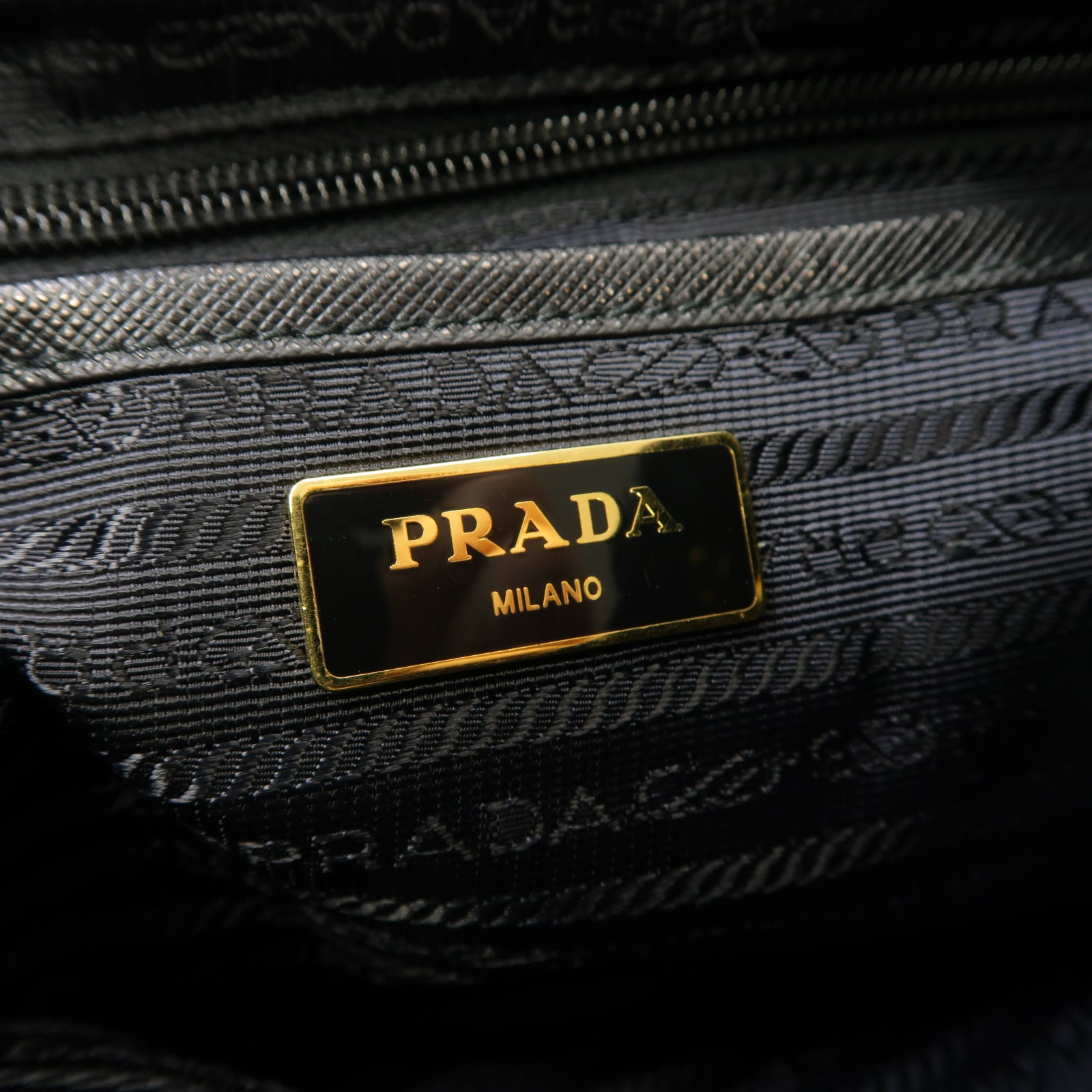 PRADA 尼龍Backpack金扣背包黒色