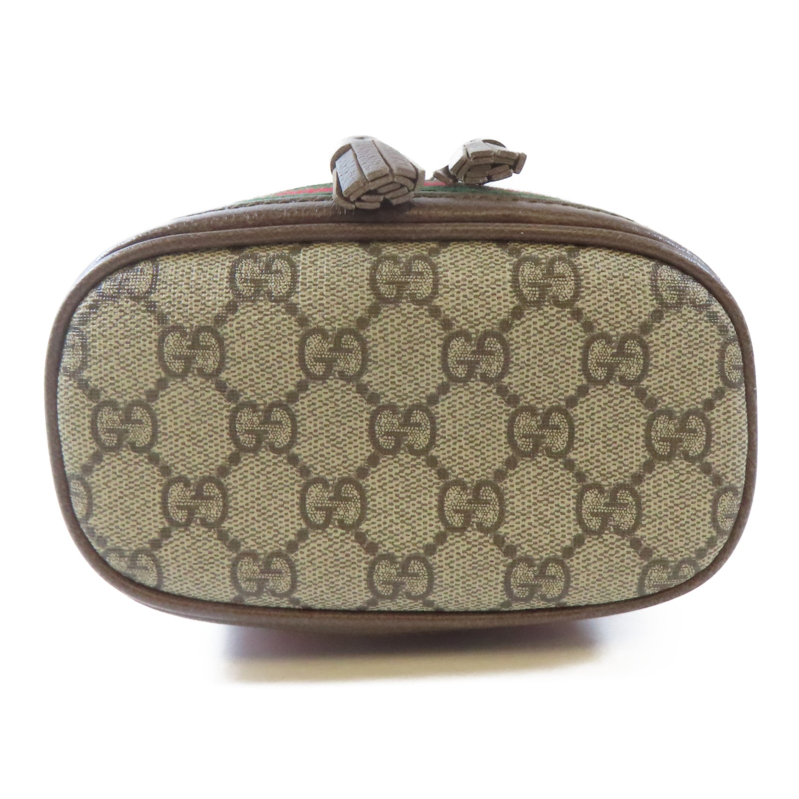GUCCI 塗層帆布Ophidia Mini Bucket金扣肩背袋啡色