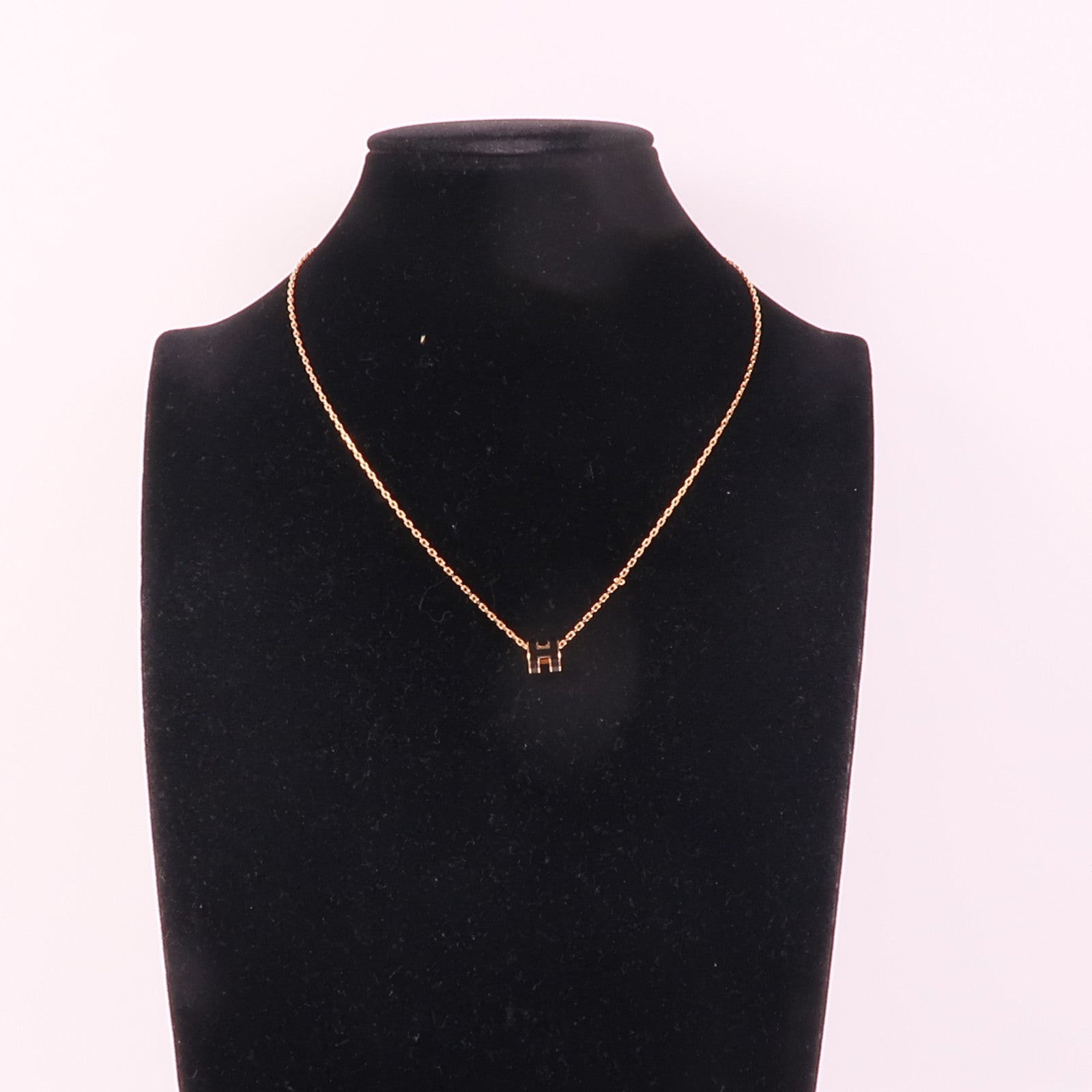 HERMES 金屬Mini Pop H Pendant項鍊Noir