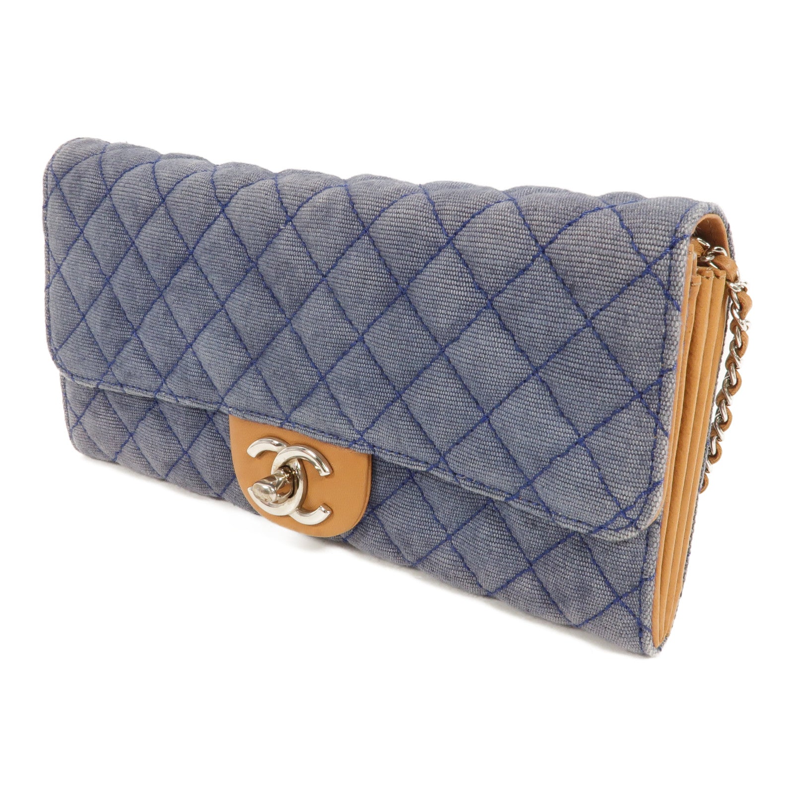 CHANEL Denim Chain Shoulder肩背袋