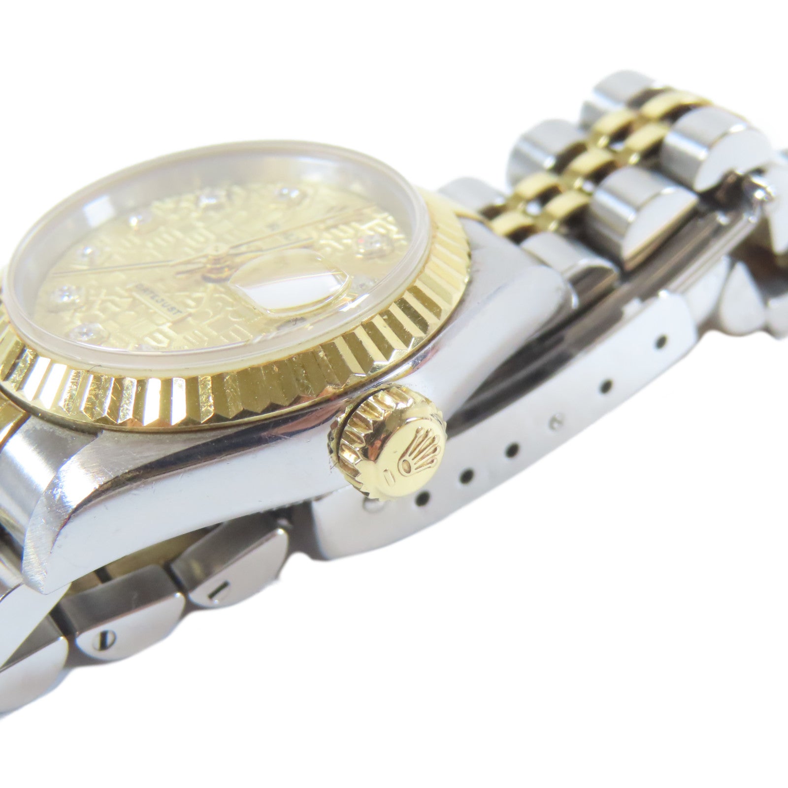 ROLEX 18K黃金/不鏽鋼Datejust 26mm手錶金色#16cm