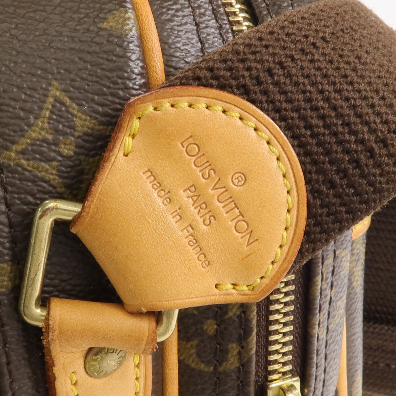 LOUIS VUITTON Monogram Reporter PM金扣肩背袋棕色