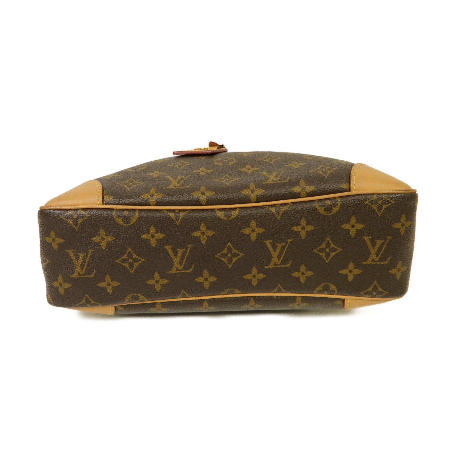 LOUIS VUITTON Monogram Odeon金扣肩背袋棕色