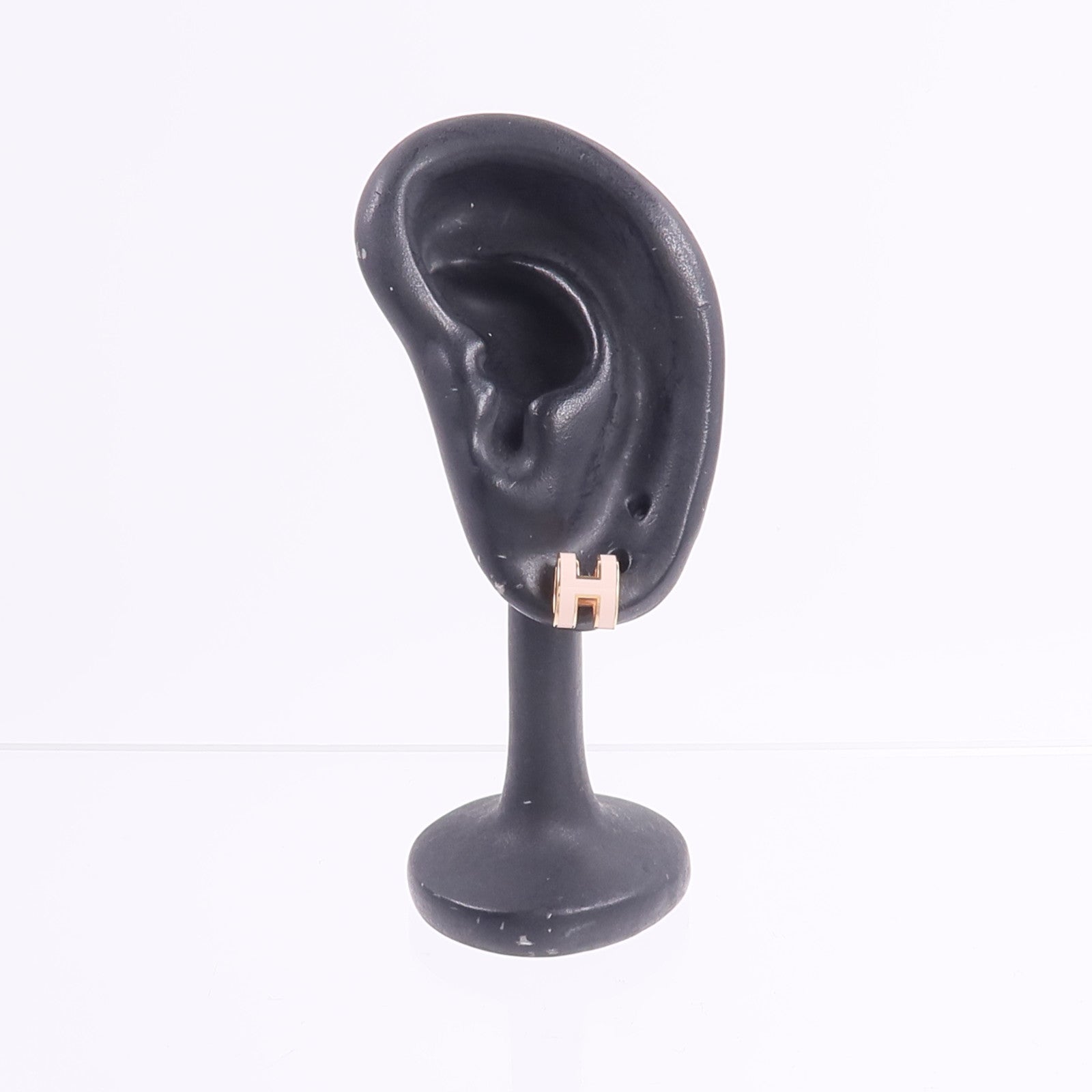 HERMES 金屬Mini Pop H Earrings耳環Rose Dragee