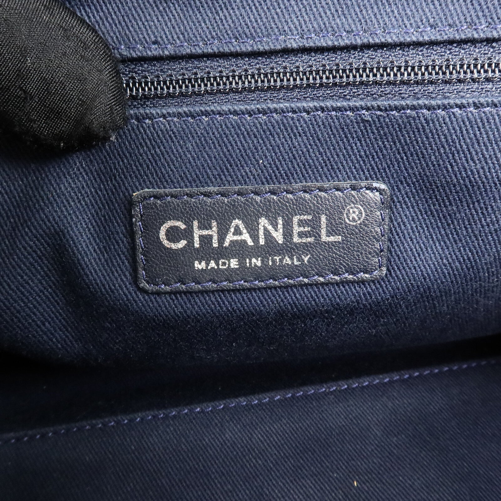 CHANEL 牛仔布Deauville Chain Tote手挽肩背兩用袋