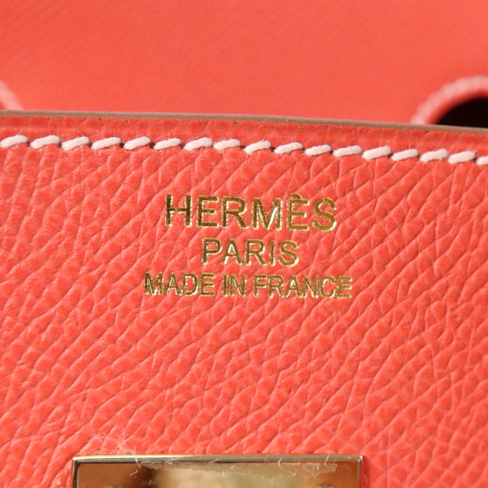 HERMES Epsom皮革Birkin 35金扣手挽袋Rose Juipur