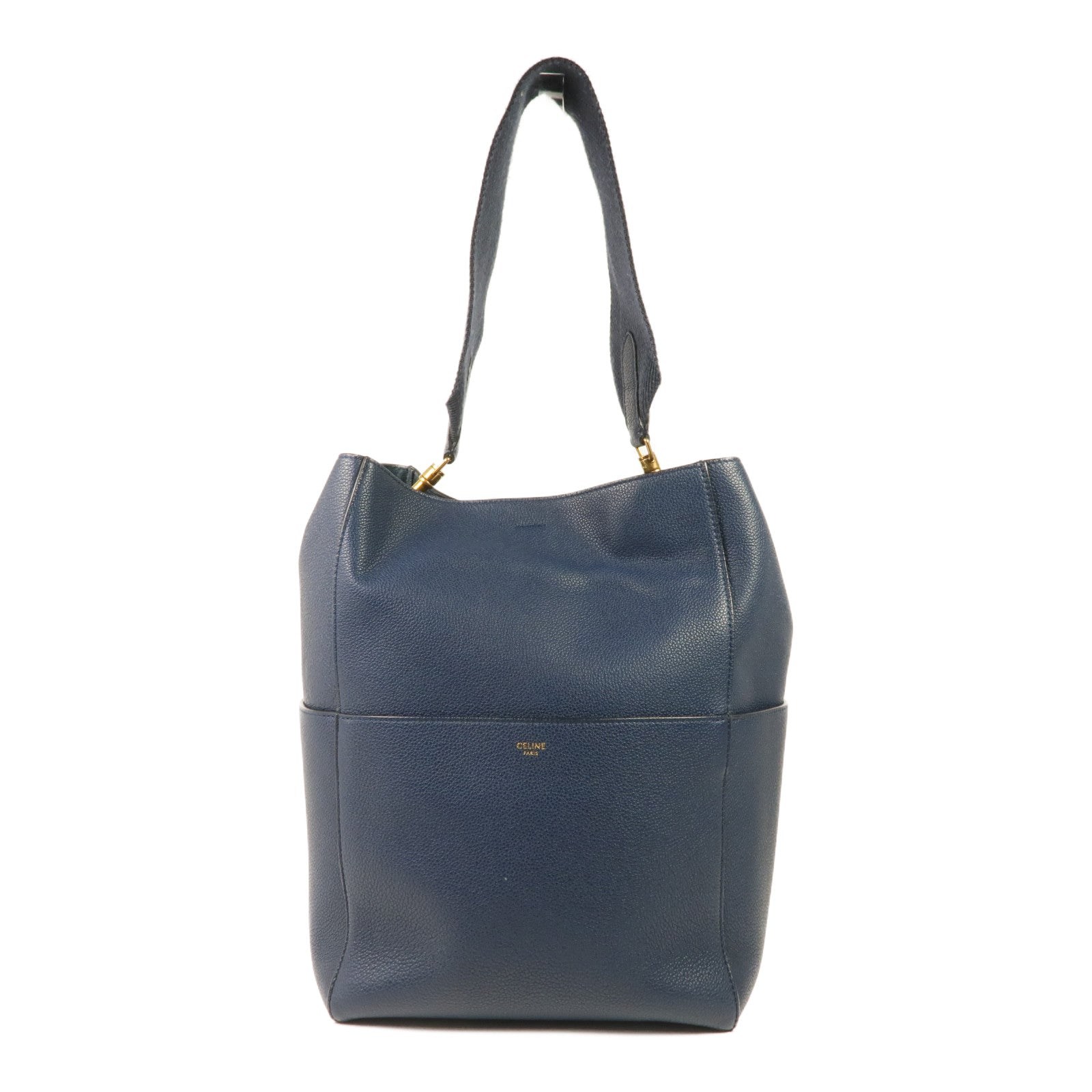 CELINE 牛皮皮革Sangle Large Bucket Bag金扣肩背袋