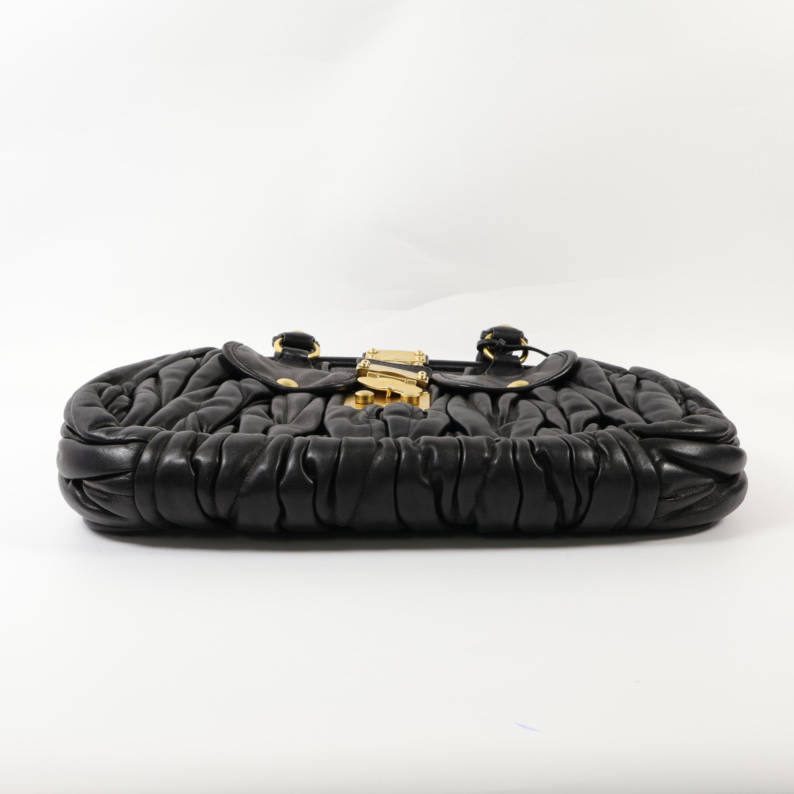 Miu Miu 羊皮皮革Tote Bag金扣手挽袋