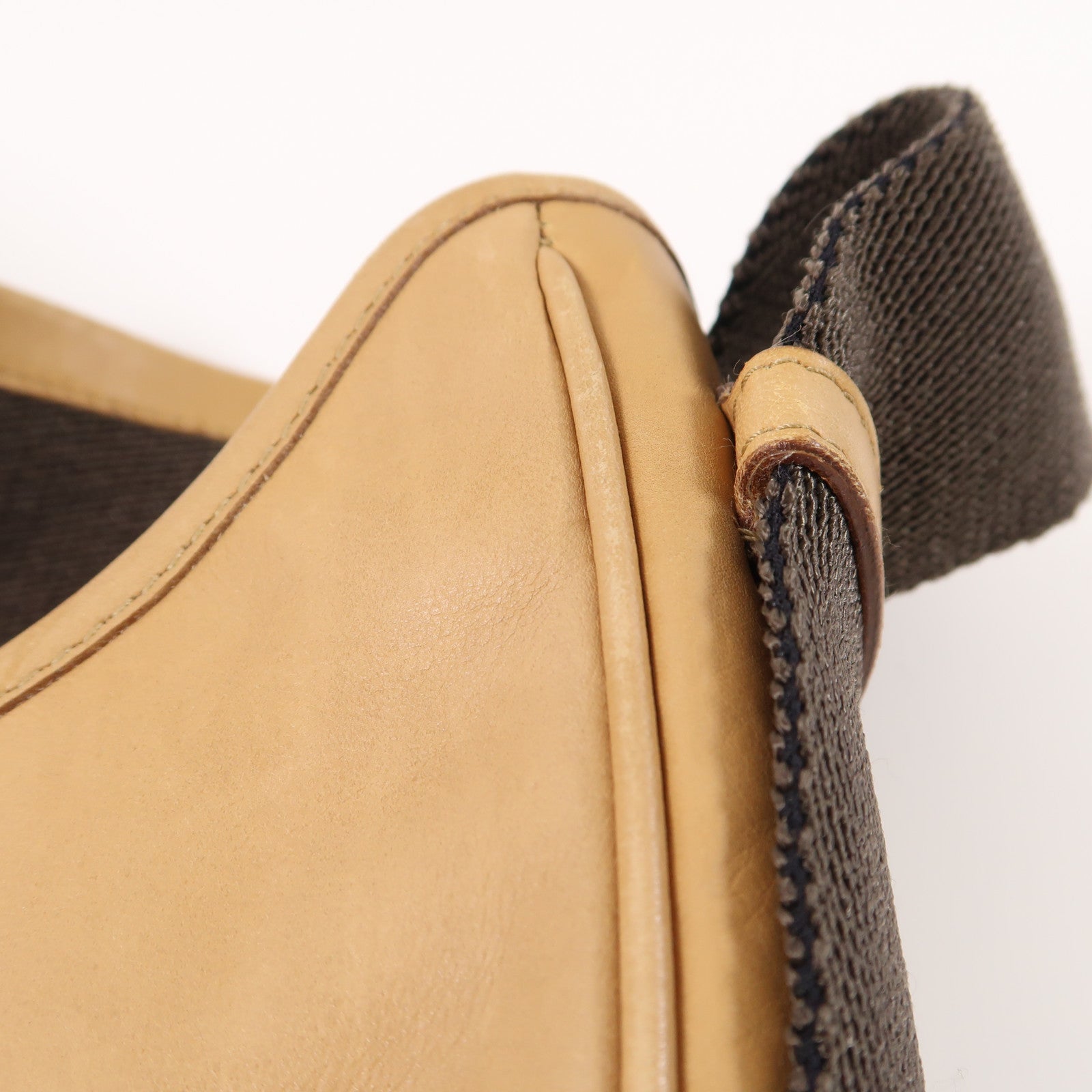GUCCI 皮革Shoulder Bag金扣肩背袋啡色
