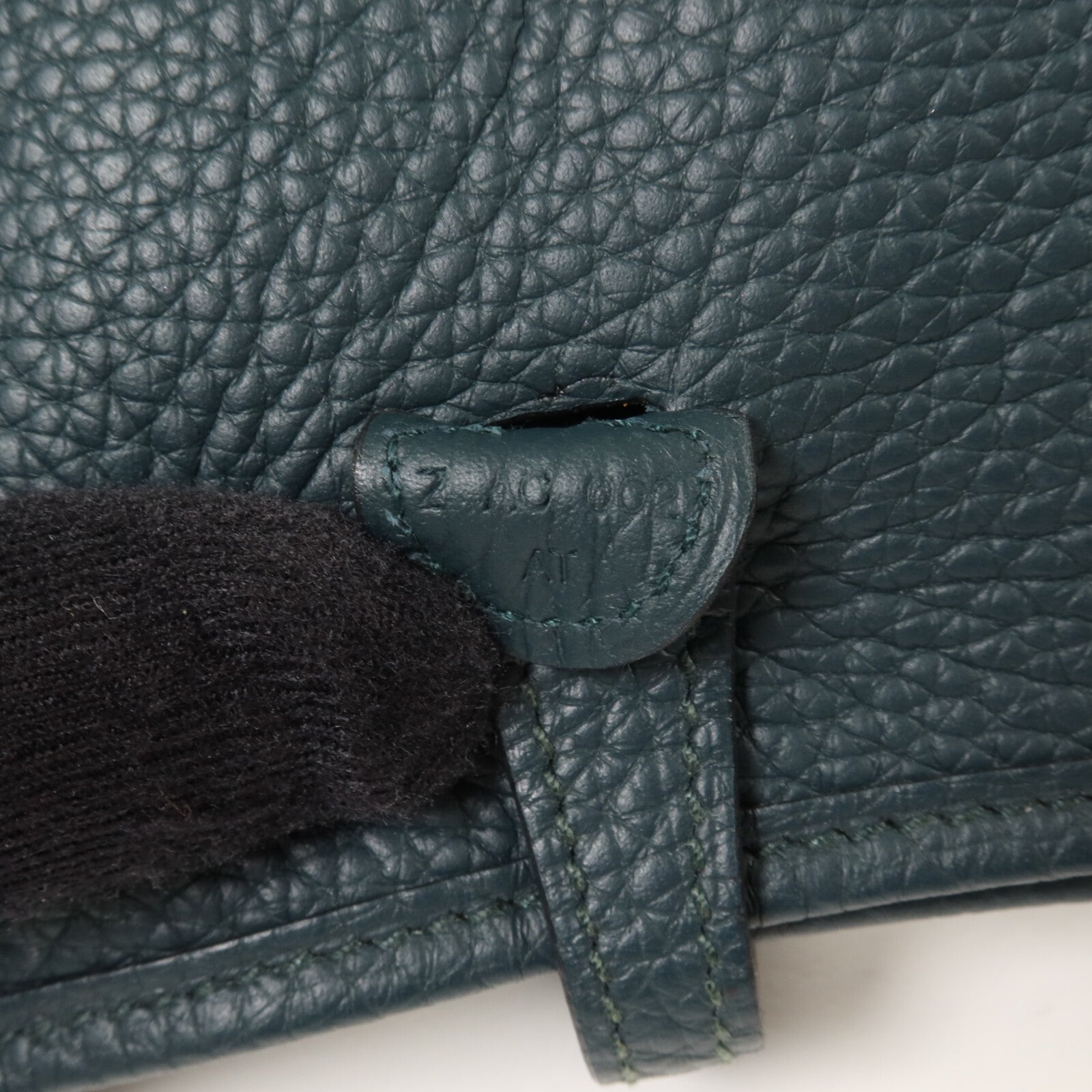 HERMES Clemence皮革Evelyne TPM肩背袋Vert Cypress