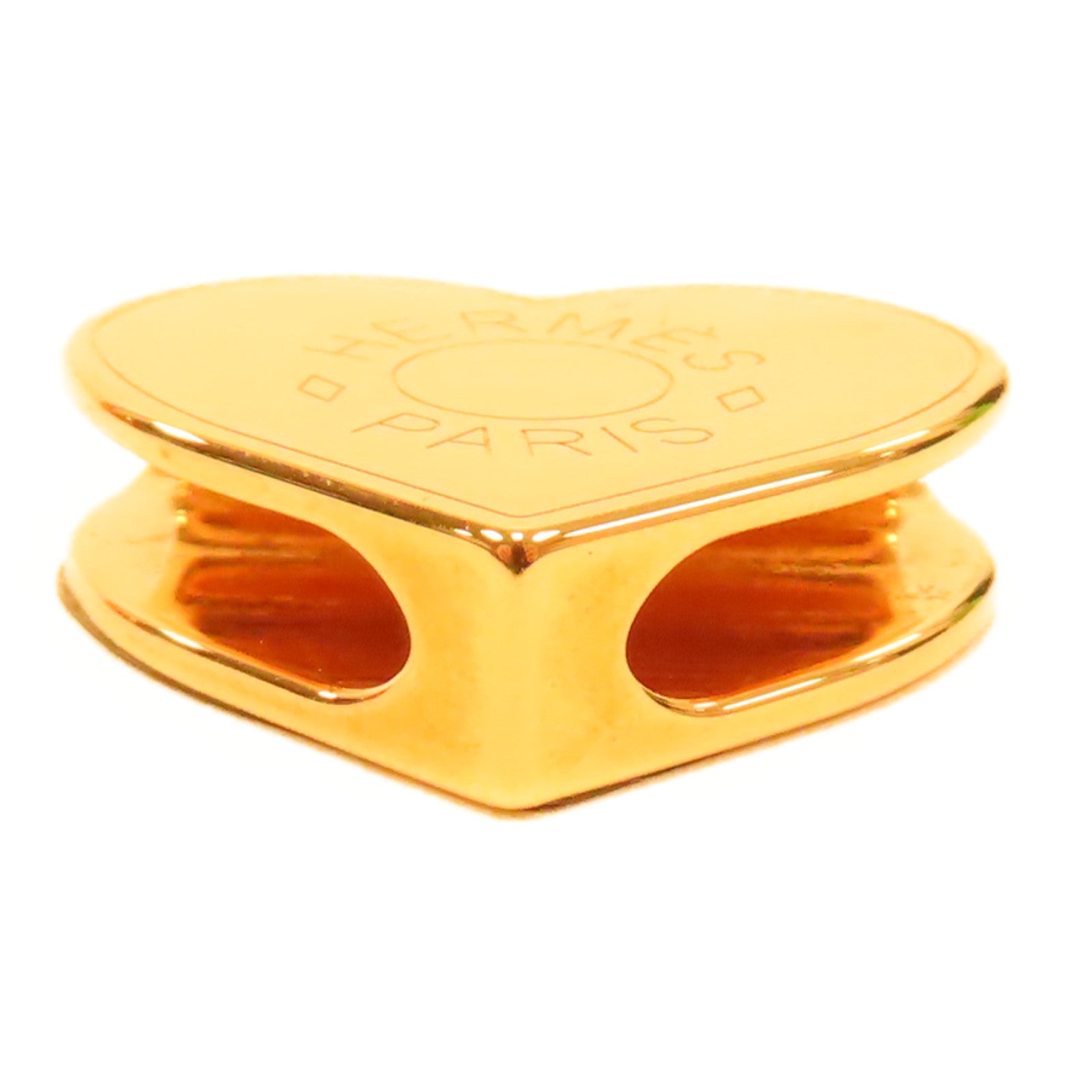 HERMES 金屬Mini Coeur Twilly Scarf Ring絲巾扣玫瑰金色