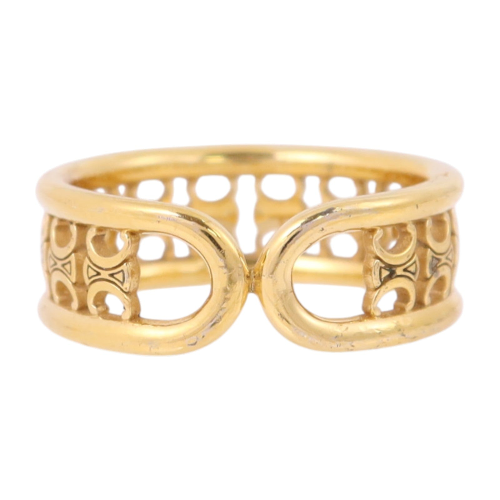 CELINE 金屬Triomphe Multi Ring戒指#54/US#6.5