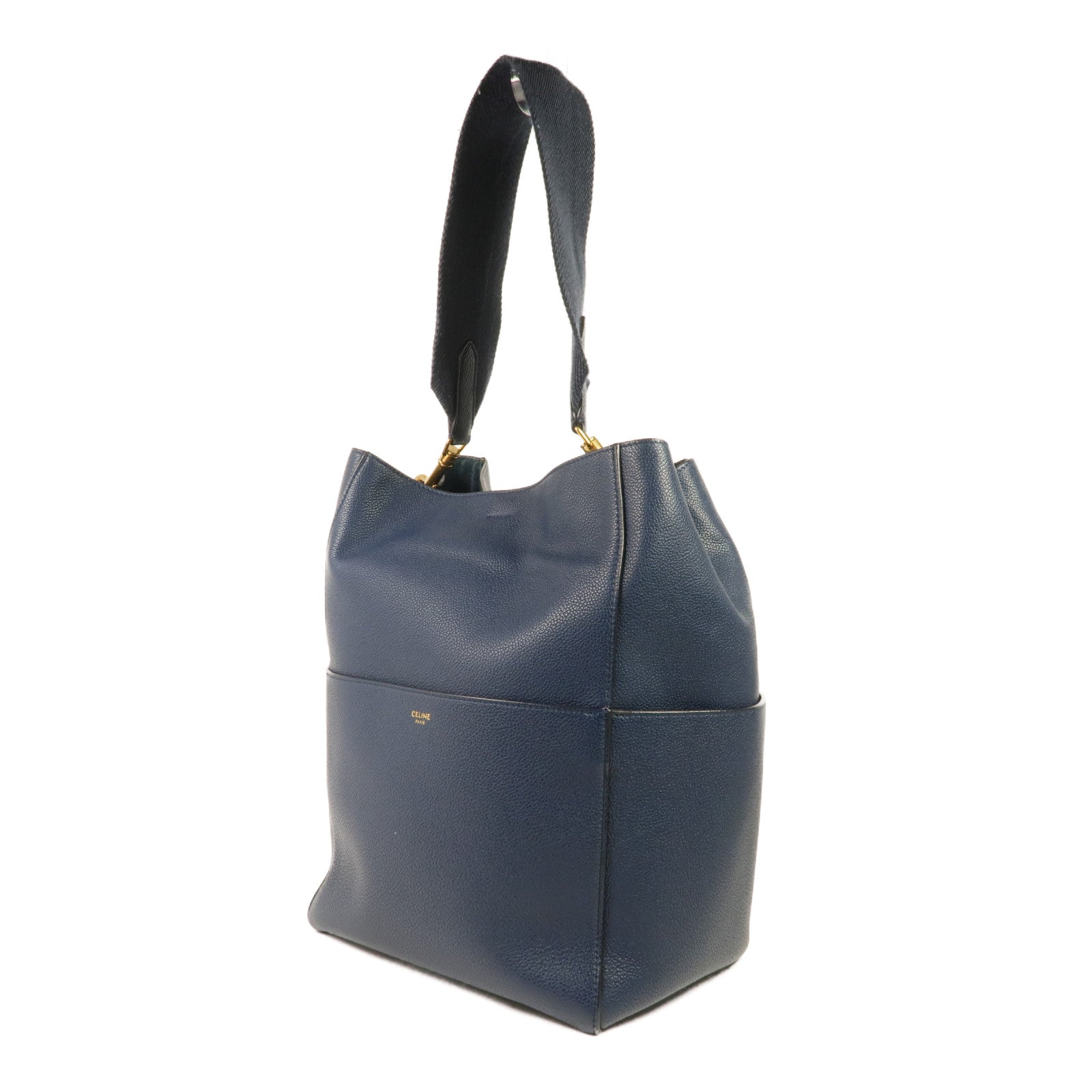 CELINE 牛皮皮革Sangle Large Bucket Bag金扣肩背袋