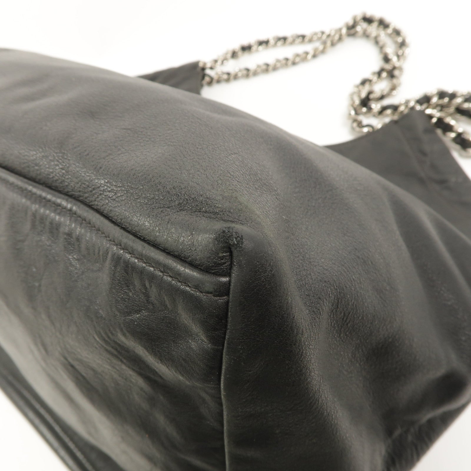PRADA 牛皮皮革Shoulder Bag鏈帶肩背袋