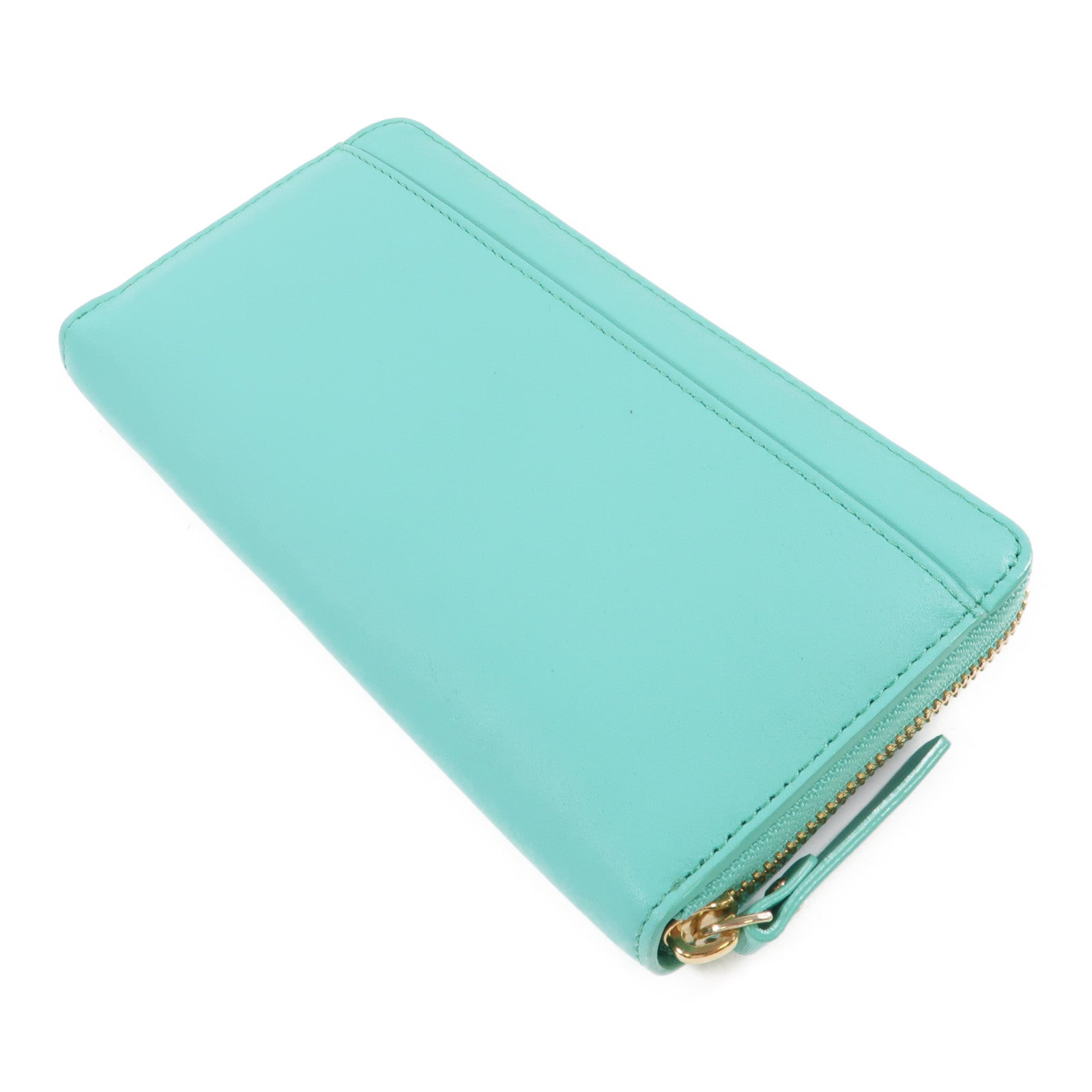 Kate Spade GHW Long Wallet Calfskin Leather Blue
