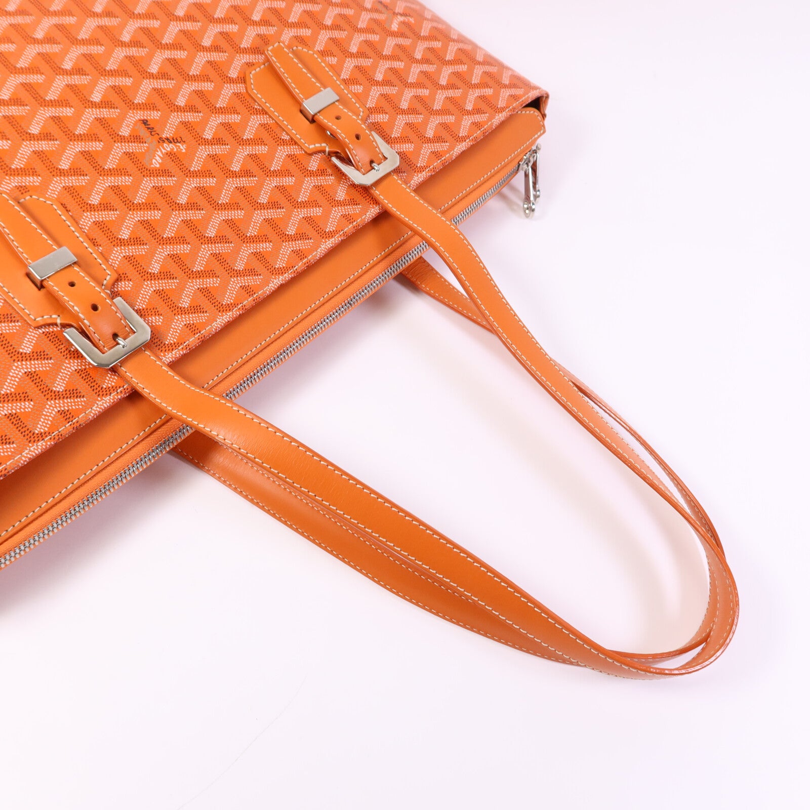 GOYARD 塗層帆布Sac Marie Galante GM銀扣手挽袋