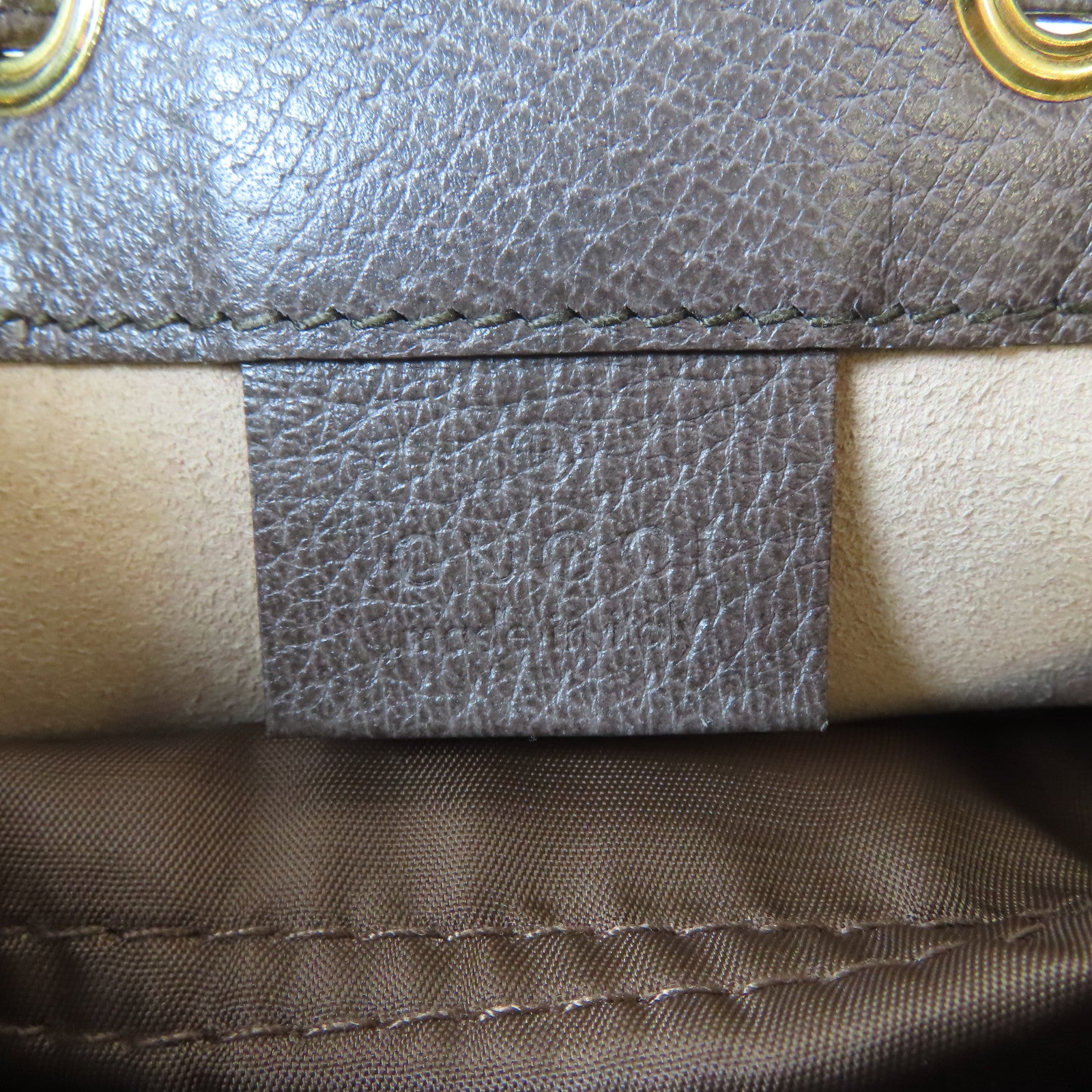 GUCCI 塗層帆布Ophidia Mini Bucket金扣肩背袋啡色