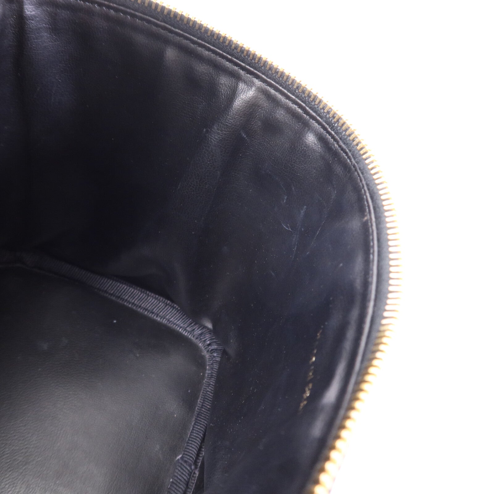 CHANEL 漆皮皮革 Vintage Vanity Case金扣手挽袋