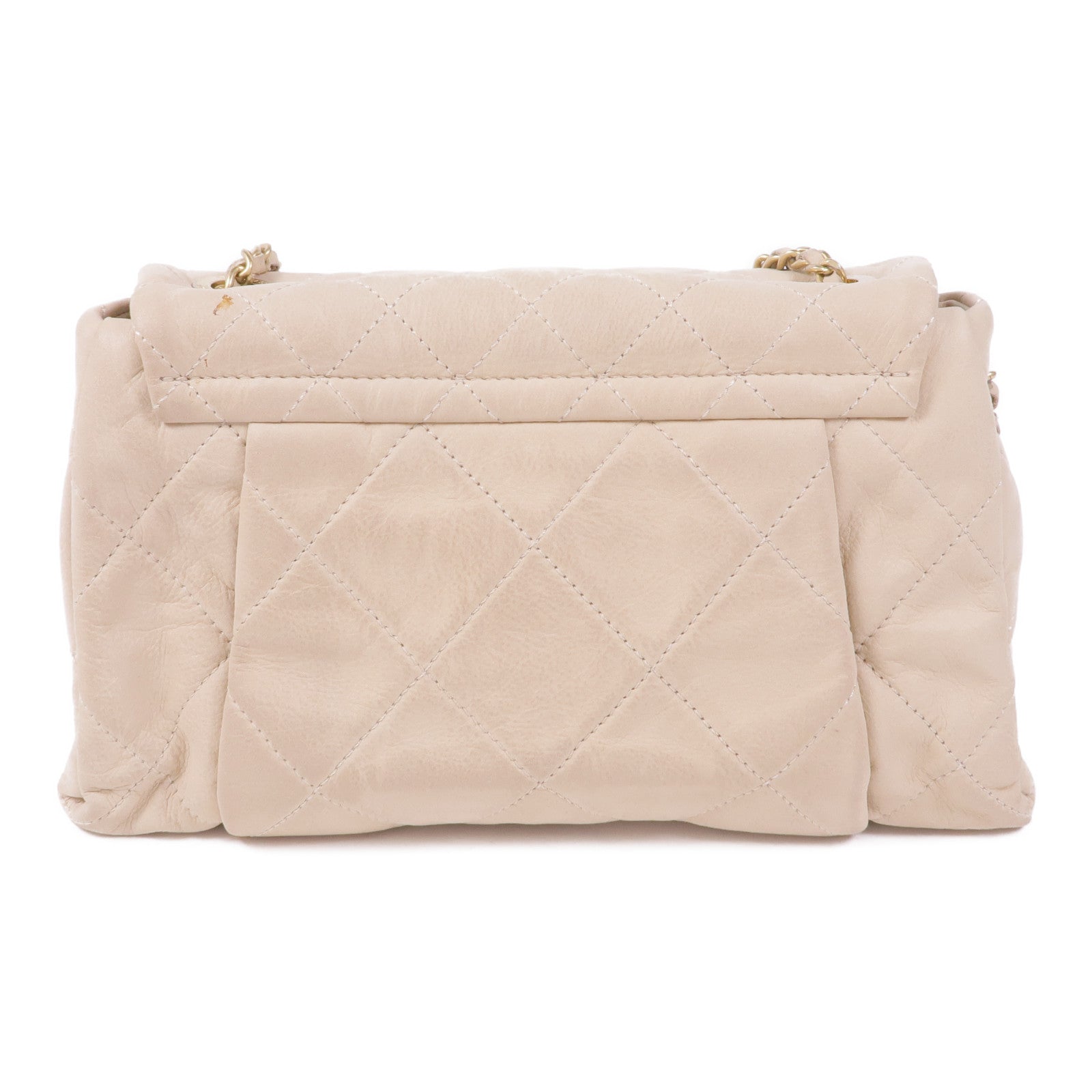 CHANEL 牛皮皮革Flap Bag金扣鏈帶肩背袋